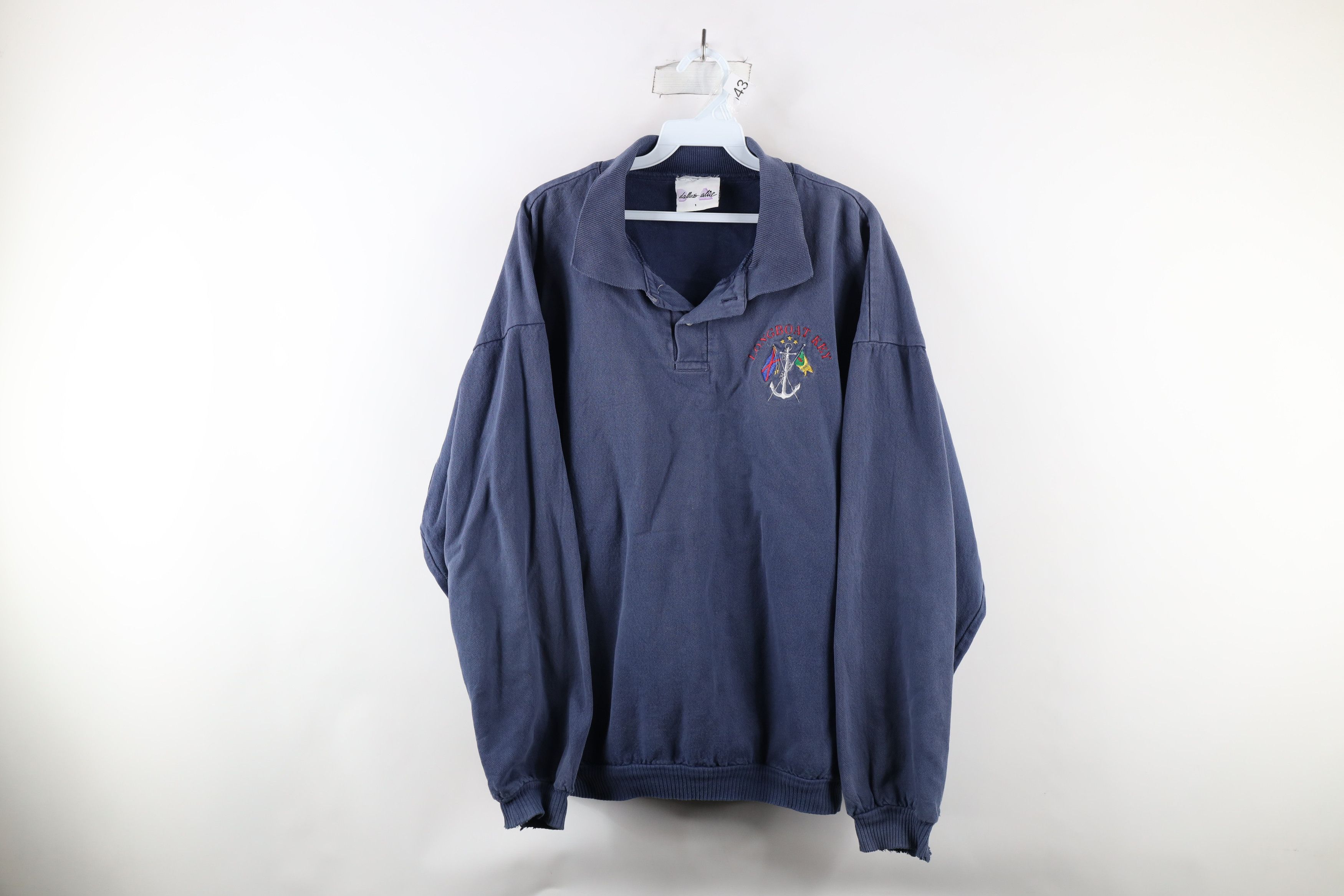 Vintage Vintage 90s Streetwear Key Heavyweight Pullover Polo USA Size US XL / EU 56 / 4 - 1 Thumbnail