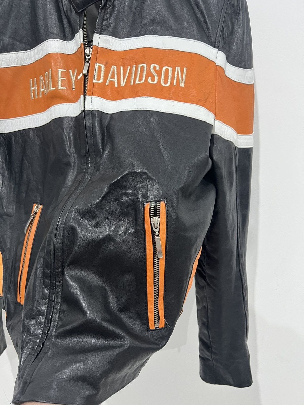 Harley Davidson × Vintage 🩸RARE🩸Harley Davidson Vintage Leather Jacket Size US M / EU 48-50 / 2 - 6 Thumbnail