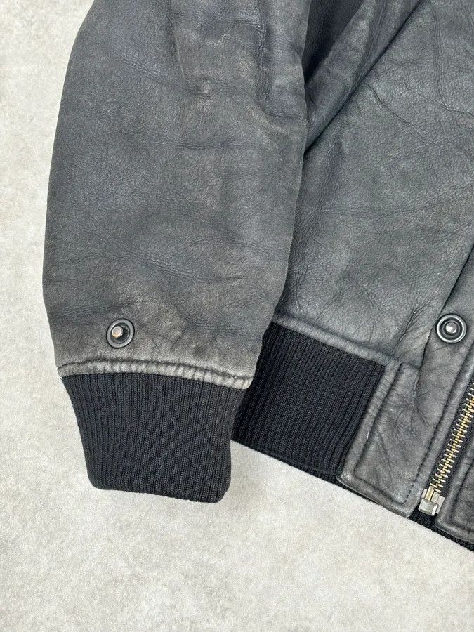Maison Margiela AW2011 Maison Margiela Shearling Faded Black Leather Jacket Size US M / EU 48-50 / 2 - 8 Thumbnail