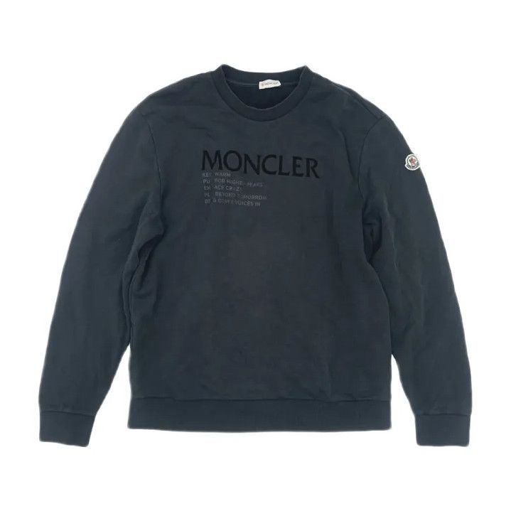 Moncler Moncler Flocked Logo Crewneck Long Sleeve Sweatshirt Size US XXL / EU 58 / 5 - 1 Thumbnail