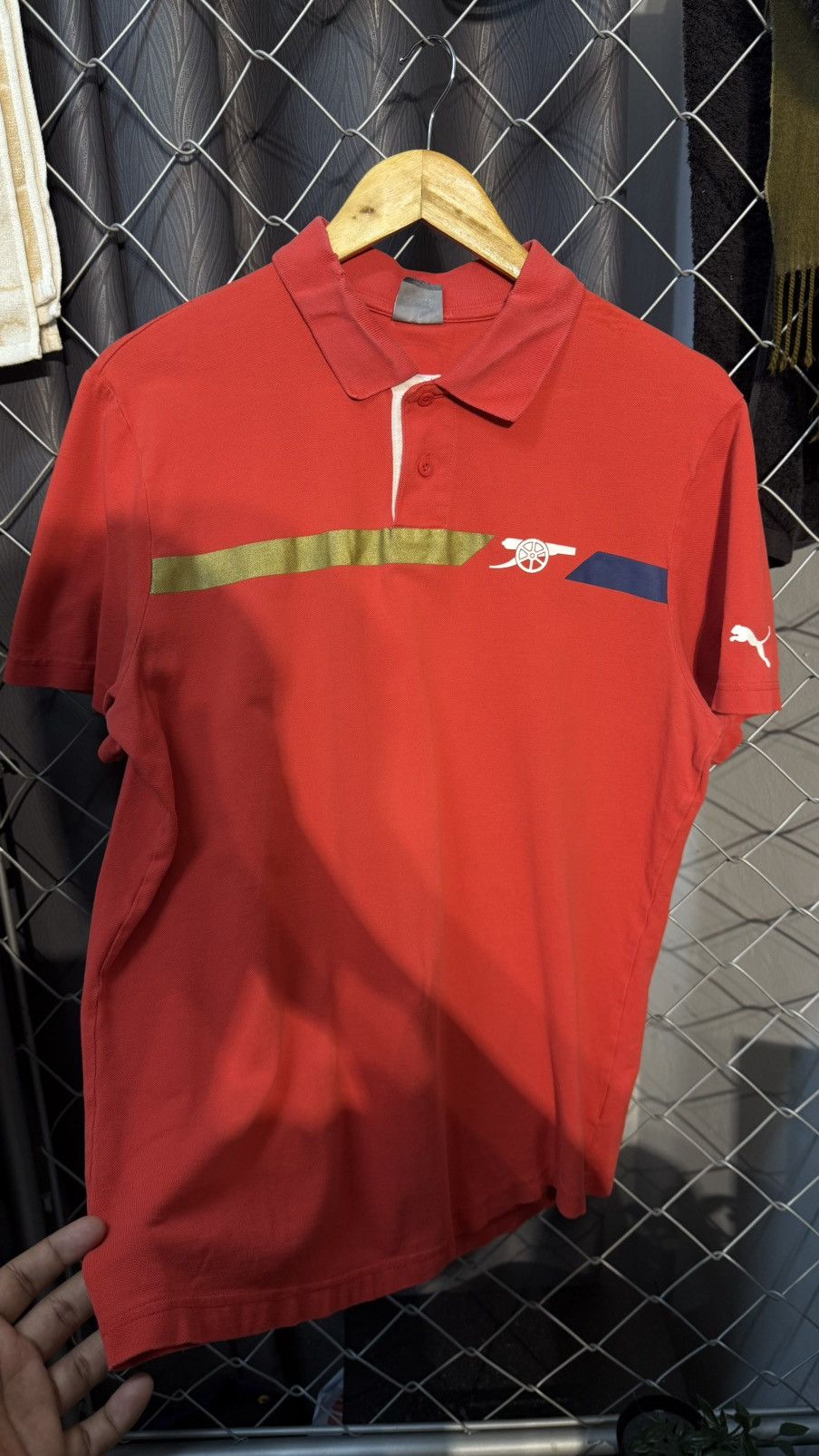 Puma Beautiful Sunfaded Puma Arsenal Polo Shirt Red Size US M / EU 48-50 / 2 - 2 Thumbnail