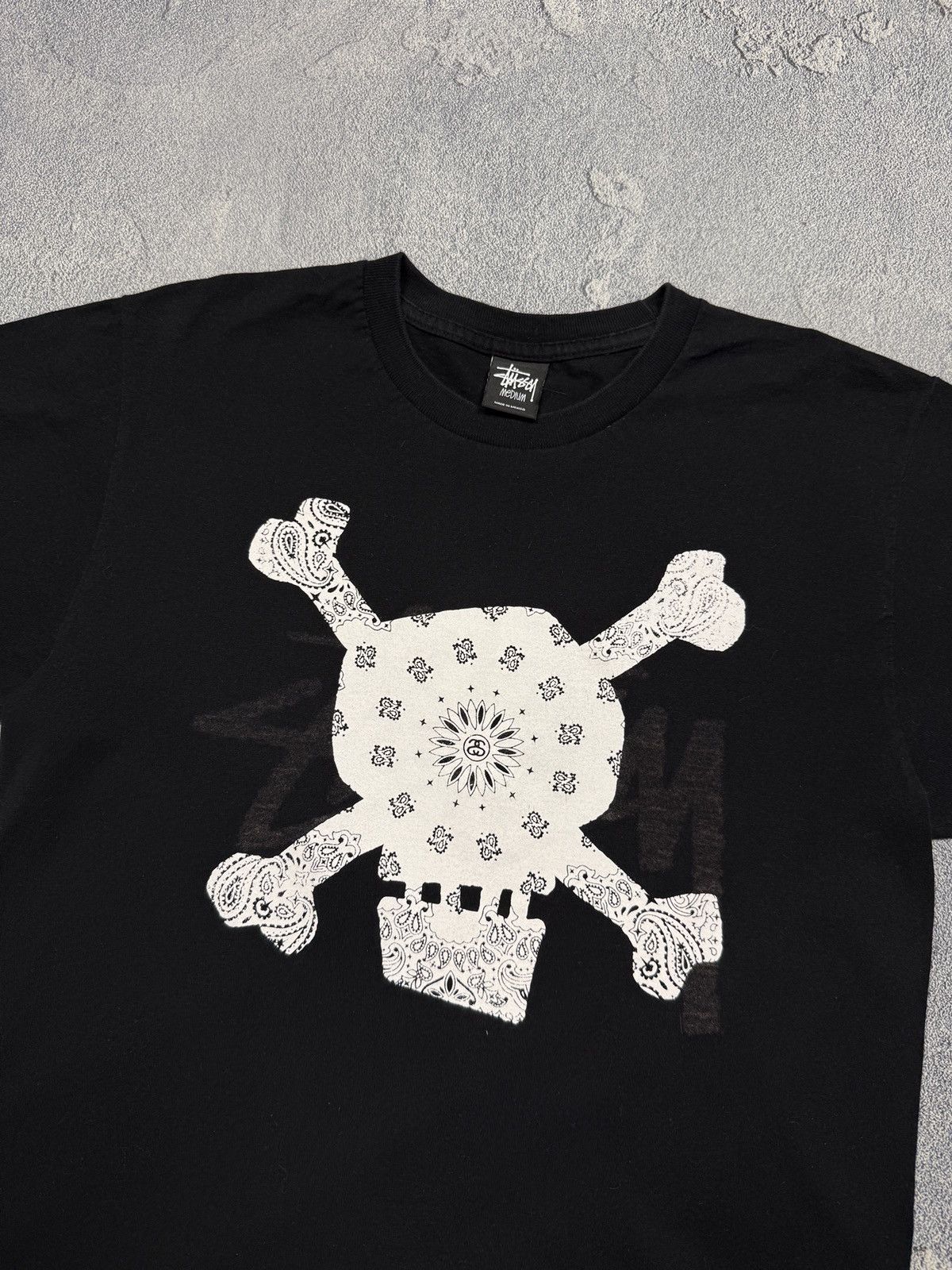 Stussy Vintage 90’s Stussy Skull Tee Shirt Size Medium Size US M / EU 48-50 / 2 - 3 Thumbnail