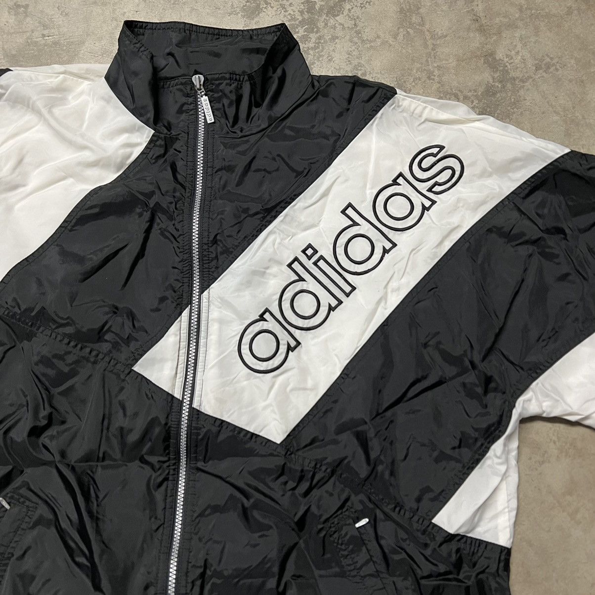 Adidas × Vintage Vintage 90’s Adidas Full-Zip Windbreaker Track Jacket Size US L / EU 52-54 / 3 - 1 Thumbnail