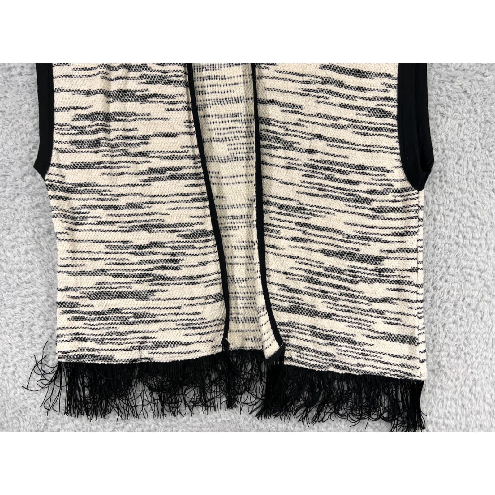 Vintage VINTAGE La Made Shirt Womens Small Beige Black Stripe Blouse Cape 100% Cotton Sleeveless Size S / US 4 / IT 40 - 6 Thumbnail
