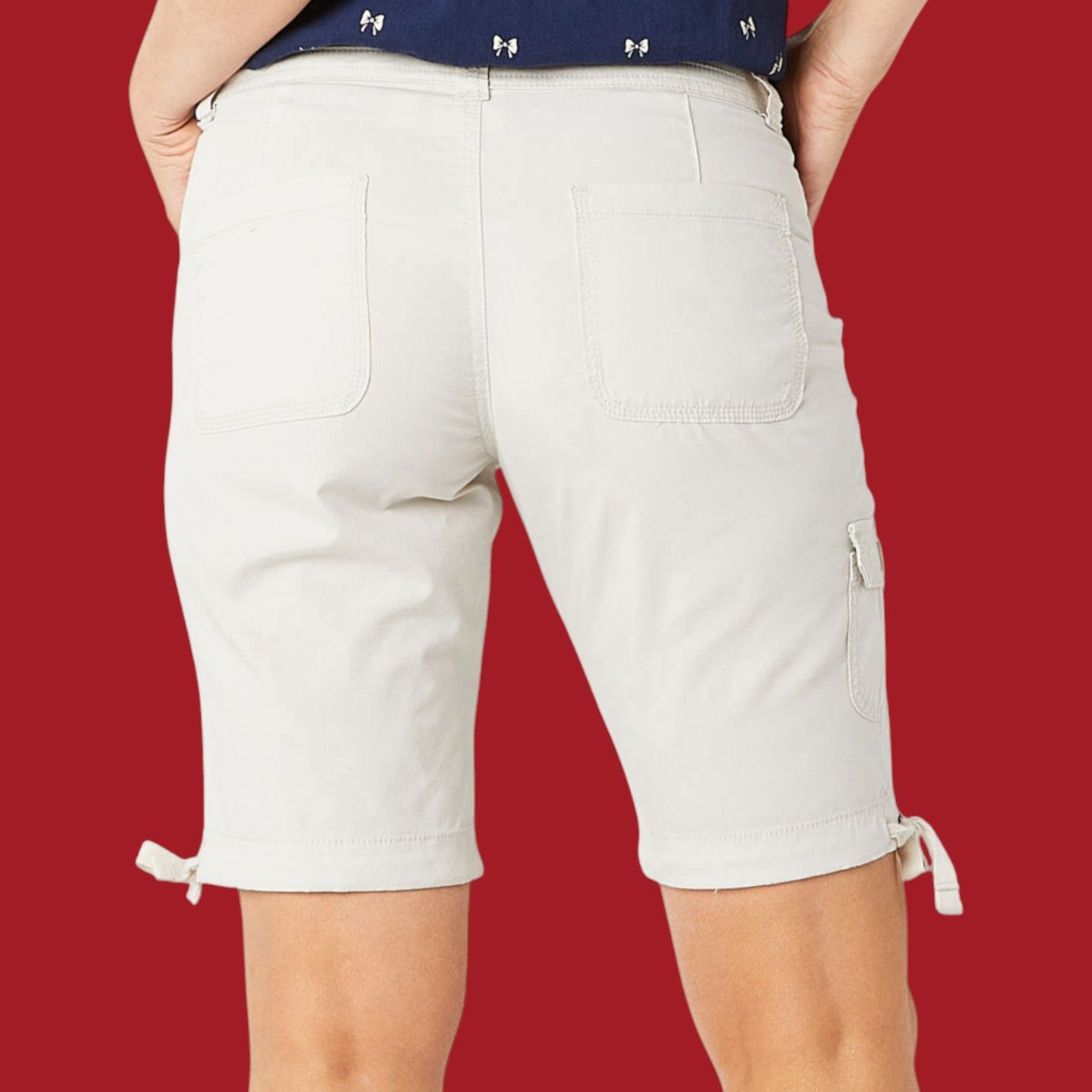 Other St. John's Bay - Women's Mid-Rise Cargo Bermuda Short - Beig Size 26" / US 2 / IT 38 - 2 Thumbnail