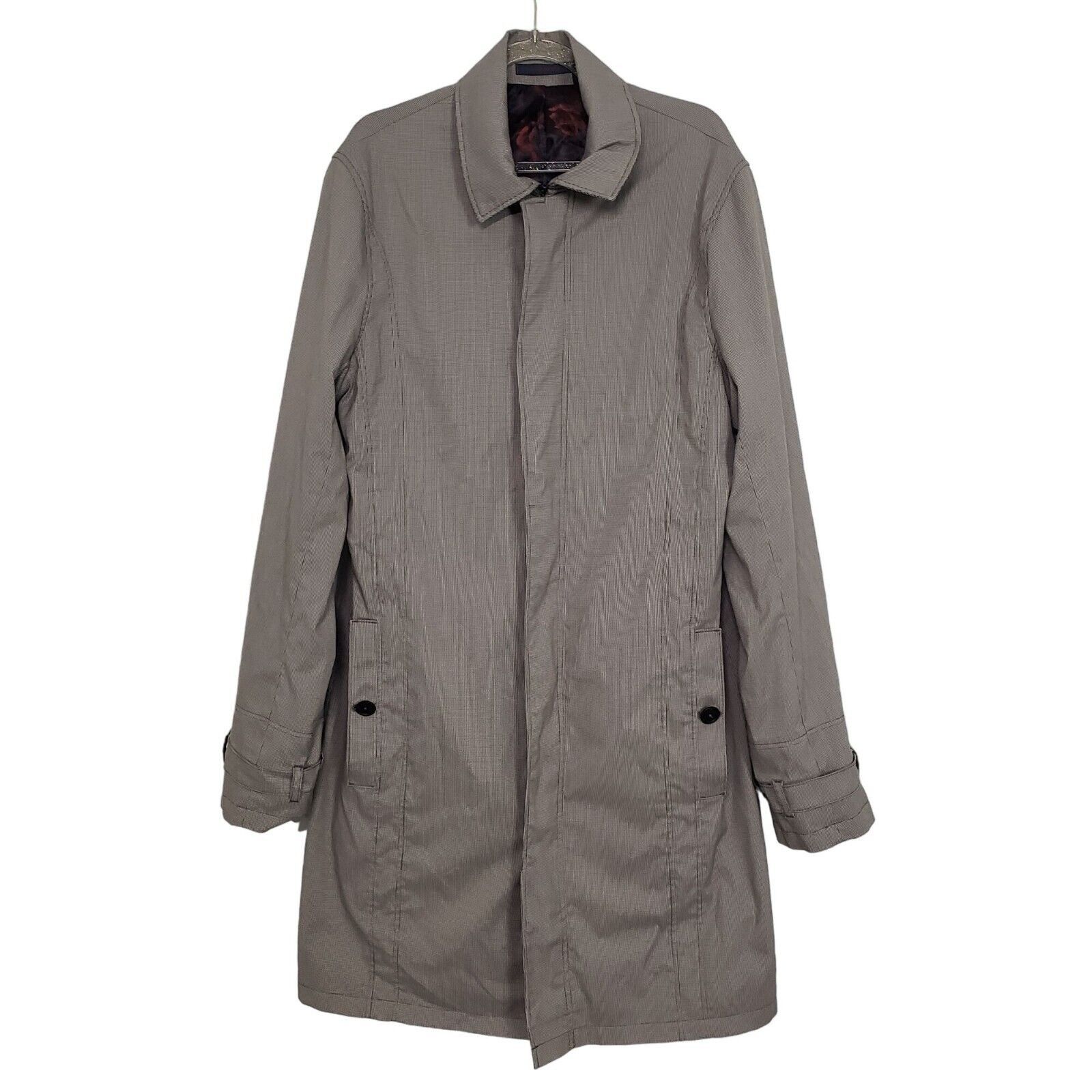 Ted Baker Ted Baker Endurance Micro Houndstooth Trench Coat Mens 38 Size US L / EU 52-54 / 3 - 1 Thumbnail
