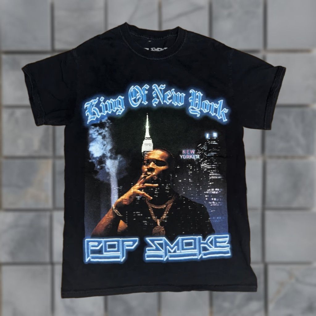 Vintage Pop Smoke King Of New York T-Shirt Black Small 18x25.5 Size US S / EU 44-46 / 1 - 1 Thumbnail