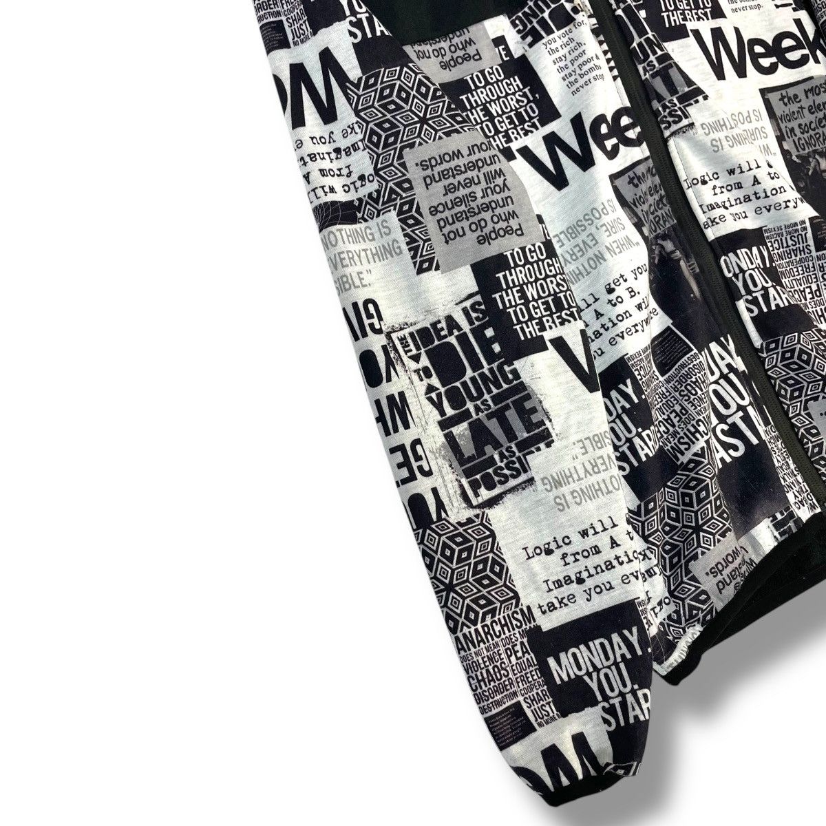 20471120 SHISKY NEWSPAPER WORDING ANARCHY SEDITIONARIES PUNK JACKET Size US S / EU 44-46 / 1 - 6 Thumbnail