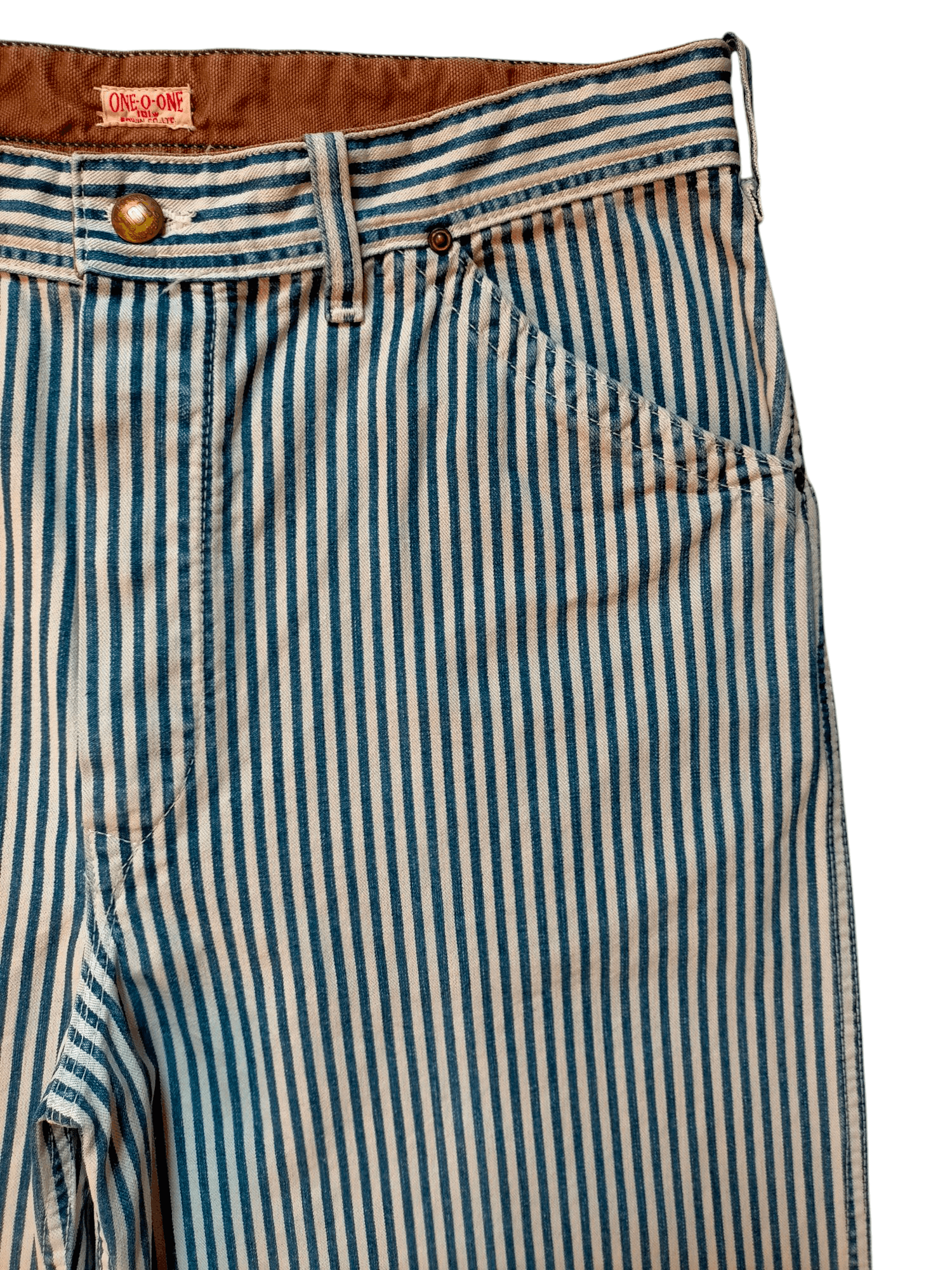 Edwin Vtg 90s ONE-O-ONE 101 Edwin Hickory Workwear Wide Leg Jeans Size US 34 / EU 50 - 5 Thumbnail