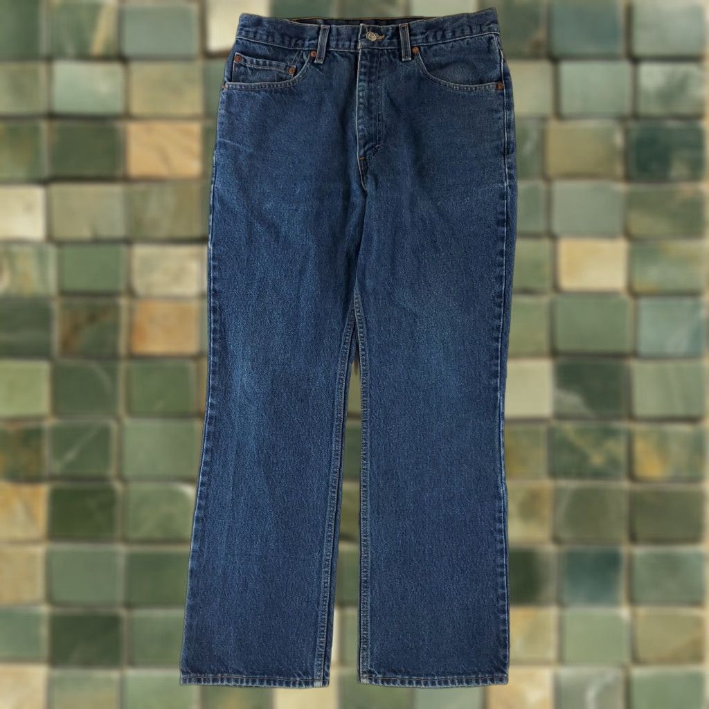 Levi's VINTAGE Levi's 517 Jeans Bootcut Men 34x31 Whiskering Blue 90s 33 Inseam Mens Blue Jeans 517 VTG 90s Commodity Size US 33 - 1 Thumbnail
