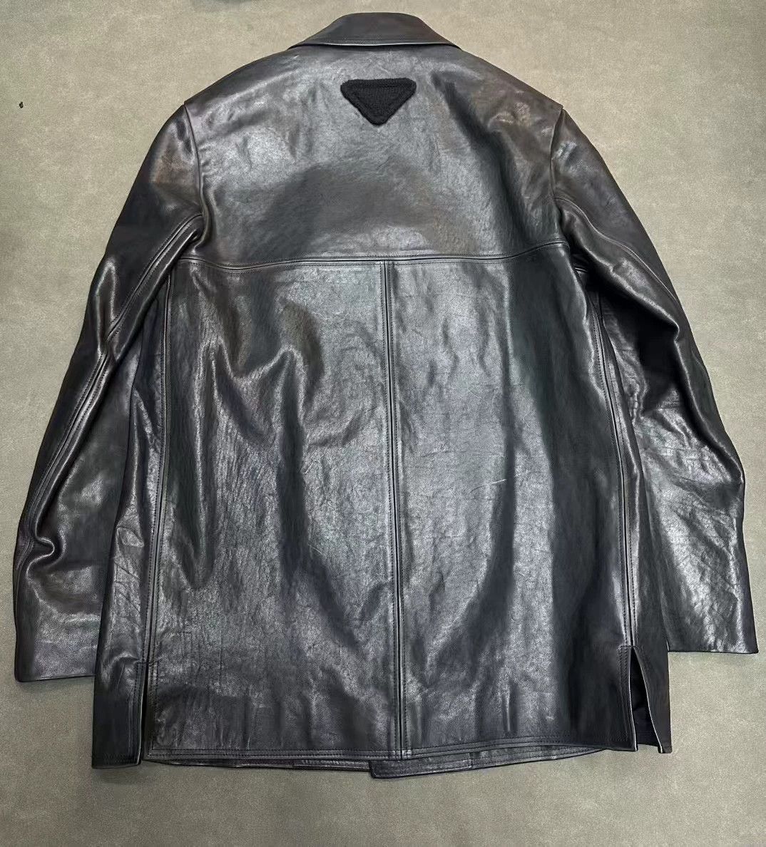 Prada Prada blazer leather jacket black triangle logo TEAYANG Size US S / EU 44-46 / 1 - 1 Thumbnail