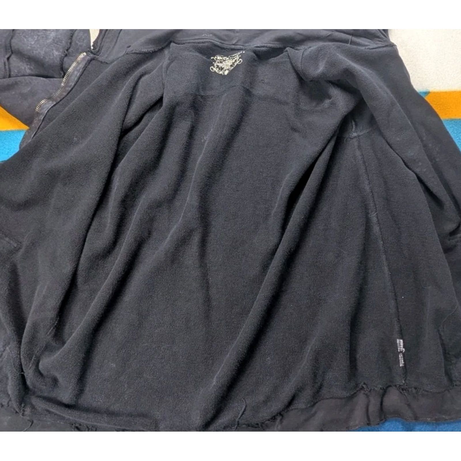 Buttero VINTAGE Brad Butter Full Zip Hoodie Jacket Made In USA Tribal 2XL Distressed Studded Y2K Size US XXL / EU 58 / 5 - 4 Thumbnail