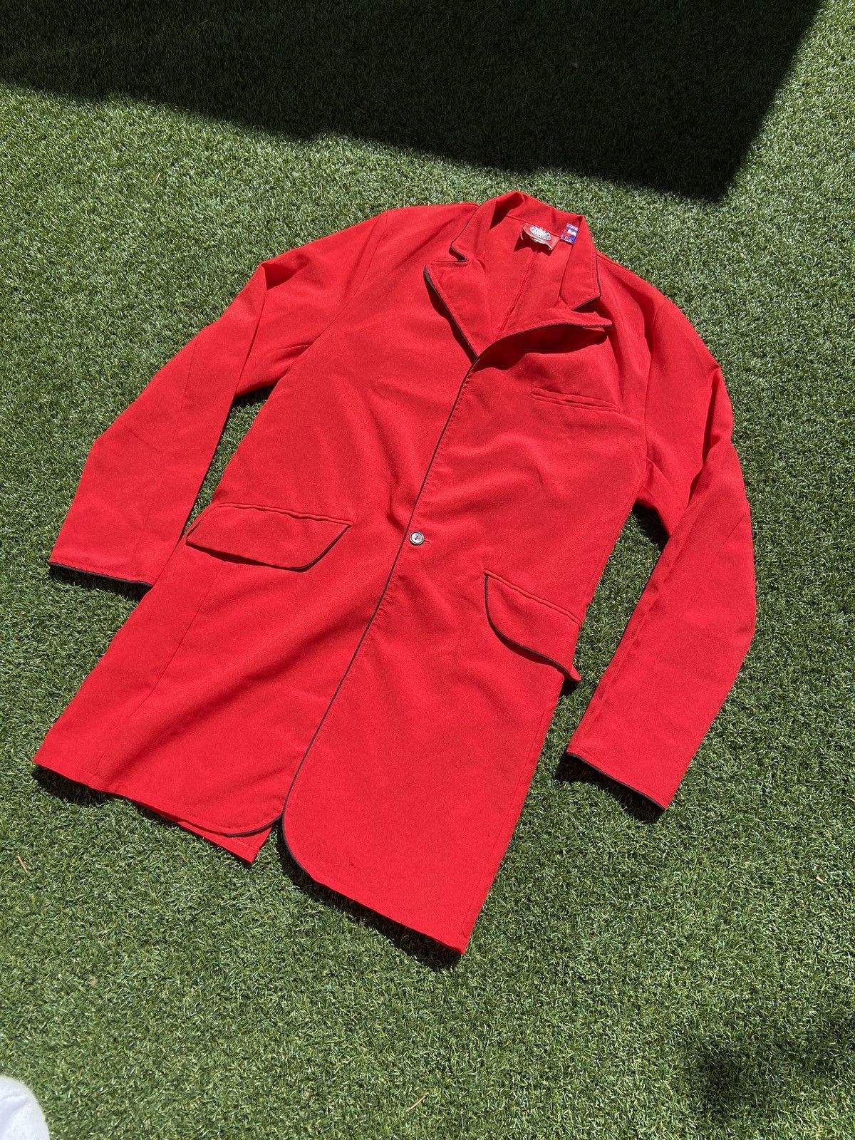 Vintage VTG 90’s Red Balls On Fire Red Coat / Robe Size US M / EU 48-50 / 2 - 3 Thumbnail