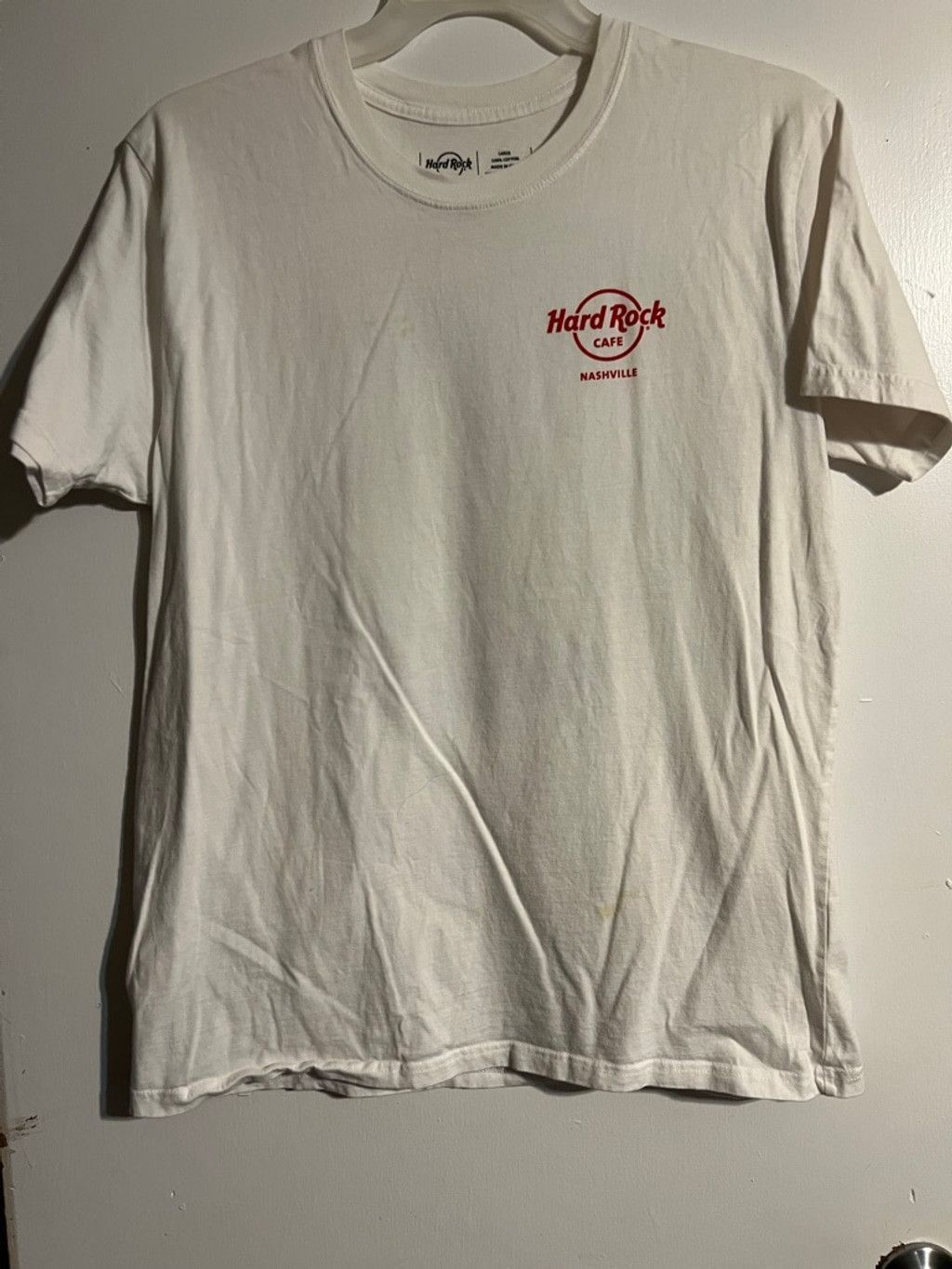 Hard Rock Cafe Men's Hard Rock Cafe Nashville White M Short Sleeve Tee Size US L / EU 52-54 / 3 - 1 Thumbnail