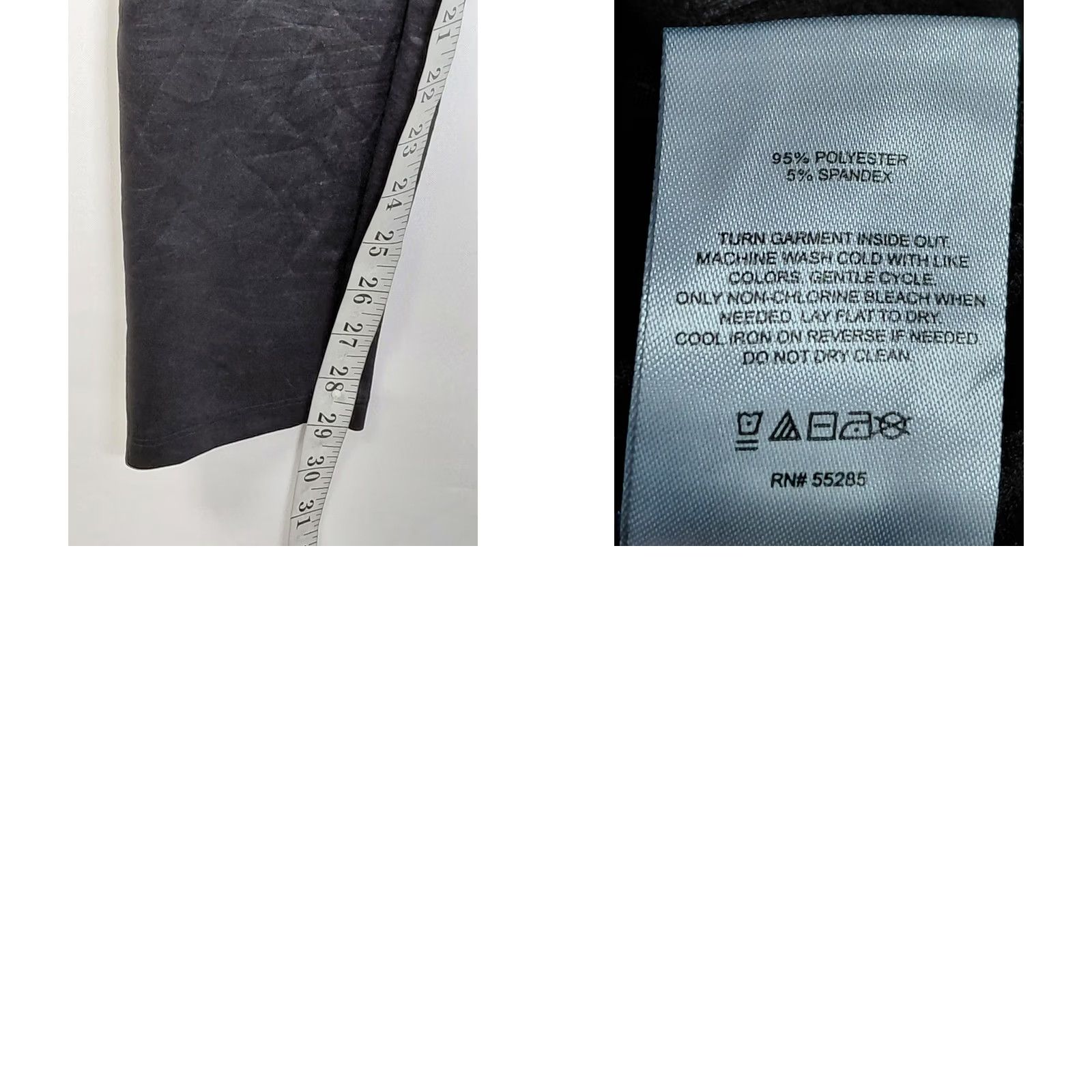 Express EXPRESS Black Solid Knit High Rise Leggings Women M Knit Polyester Spandex Activewear Gym Running Ankle (Regular) Far Fall Spring Size 32" / US 10 / IT 46 - 8 Thumbnail