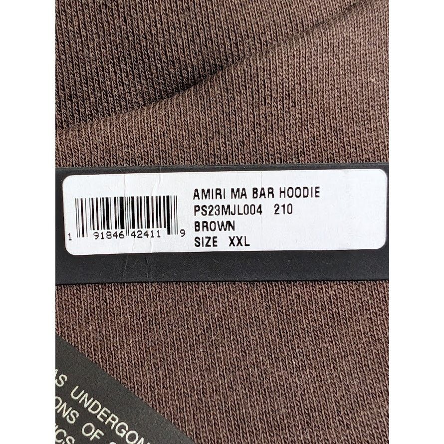 Amiri o1rshd1 Amiri MA Bar Hoodie in Brown Size US XXL / EU 58 / 5 - 21 Thumbnail