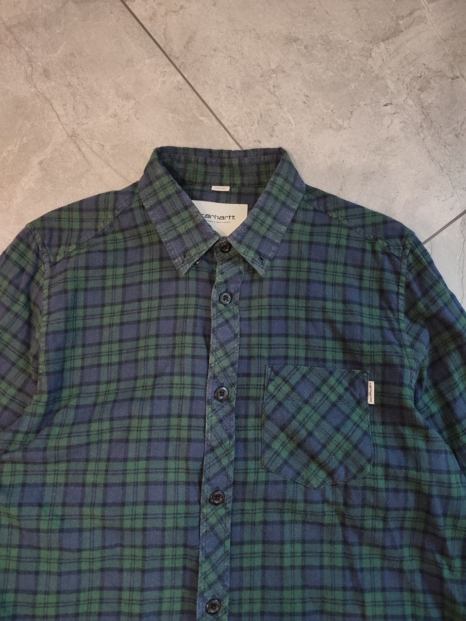 Carhartt Carhartt WIP regular shirt green navy cage print M size Size US M / EU 48-50 / 2 - 5 Thumbnail