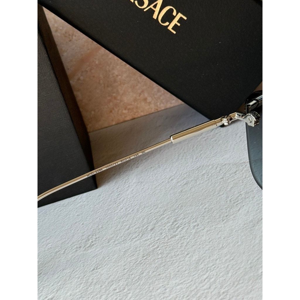 Versace NEW Versace VE2296 Aviator Sunglasses in Silver Grey Size ONE SIZE - 5 Thumbnail