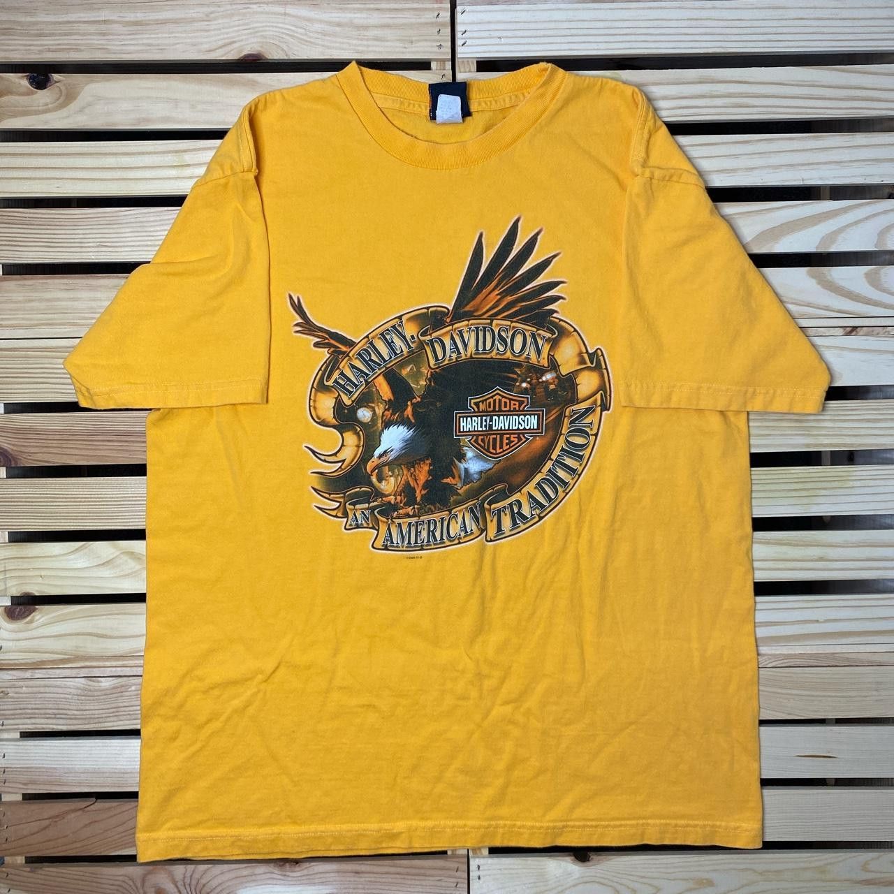 Harley Davidson Vintage Harley Davidson FL Yellow Surf Biker Tee Size XL Size US XL / EU 56 / 4 - 1 Thumbnail