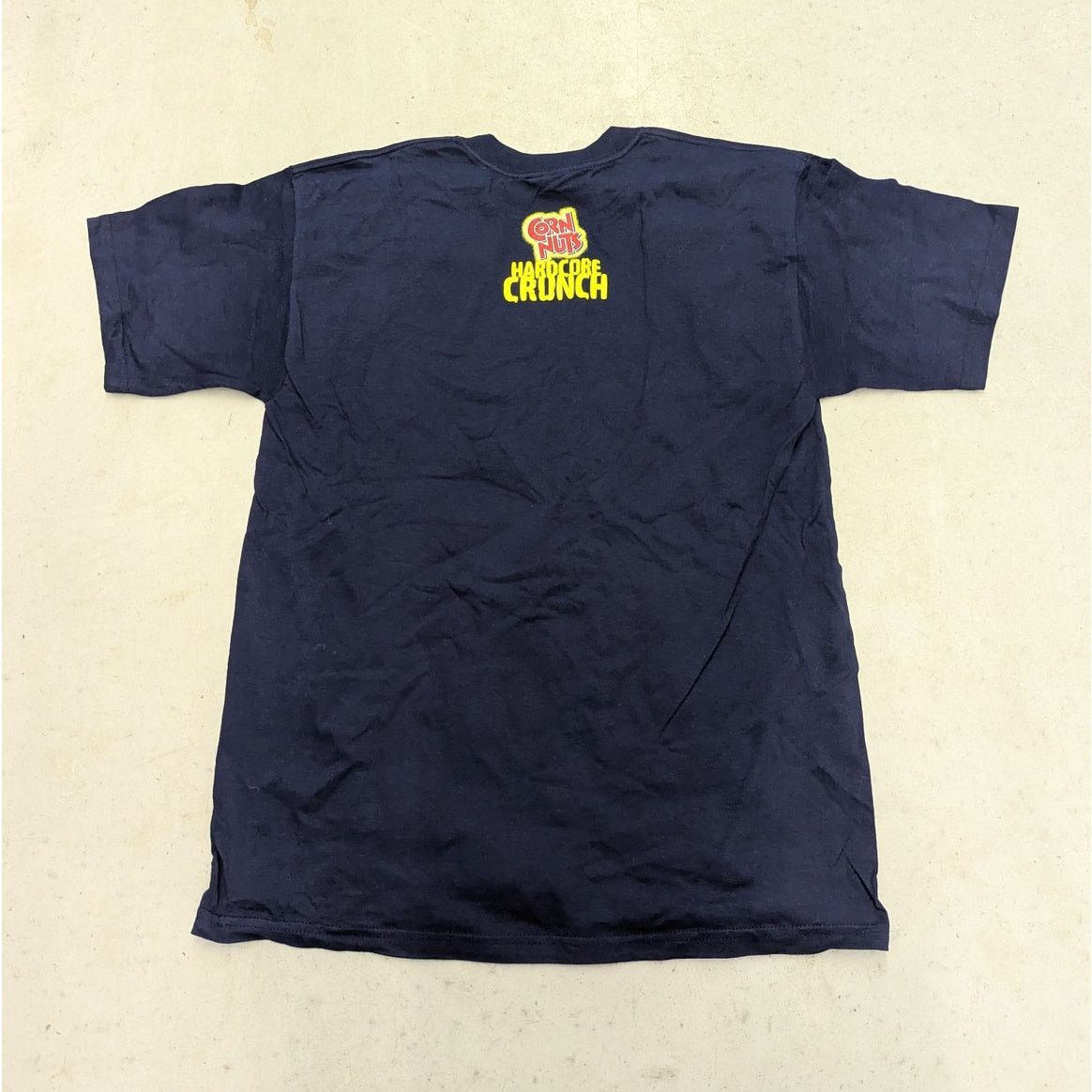 Gildan × Nutmeg × Vintage Vintage "Addicted" Corn Nuts Hardcore Crunch promo t-shirt Size US L / EU 52-54 / 3 - 4 Thumbnail