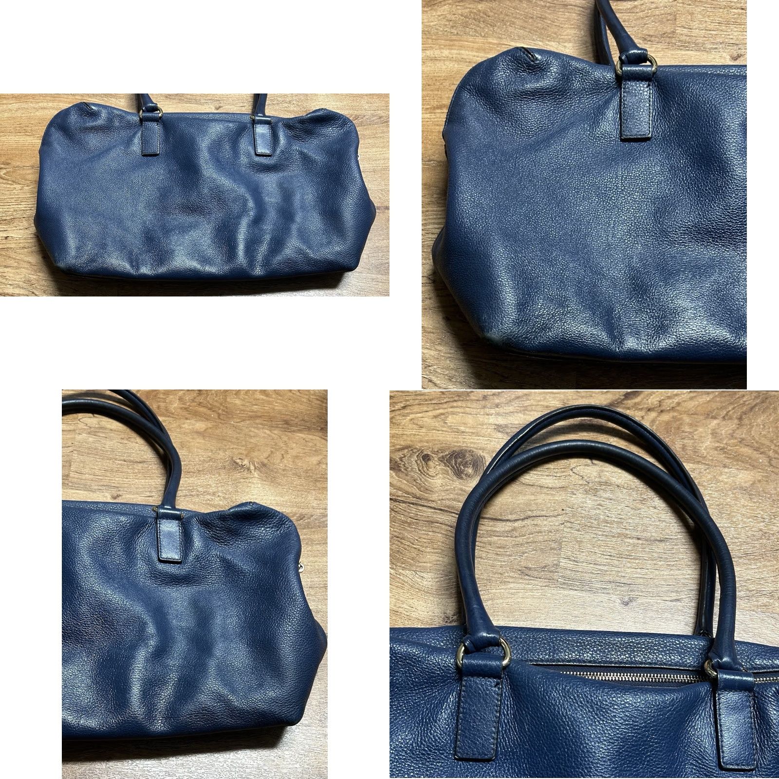 Vintage VINTAGE Michael Kors Hamilton Weekender Navy Pebbled Leather Luggage Satchel Bag Tote Size ONE SIZE - 10 Thumbnail