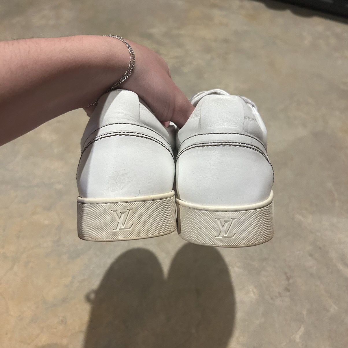 Designer × Louis Vuitton × Vintage Louis Vuitton 2000s Leather Stitched Logo Sneakers US 9 Size US 9 / EU 42 - 6 Thumbnail