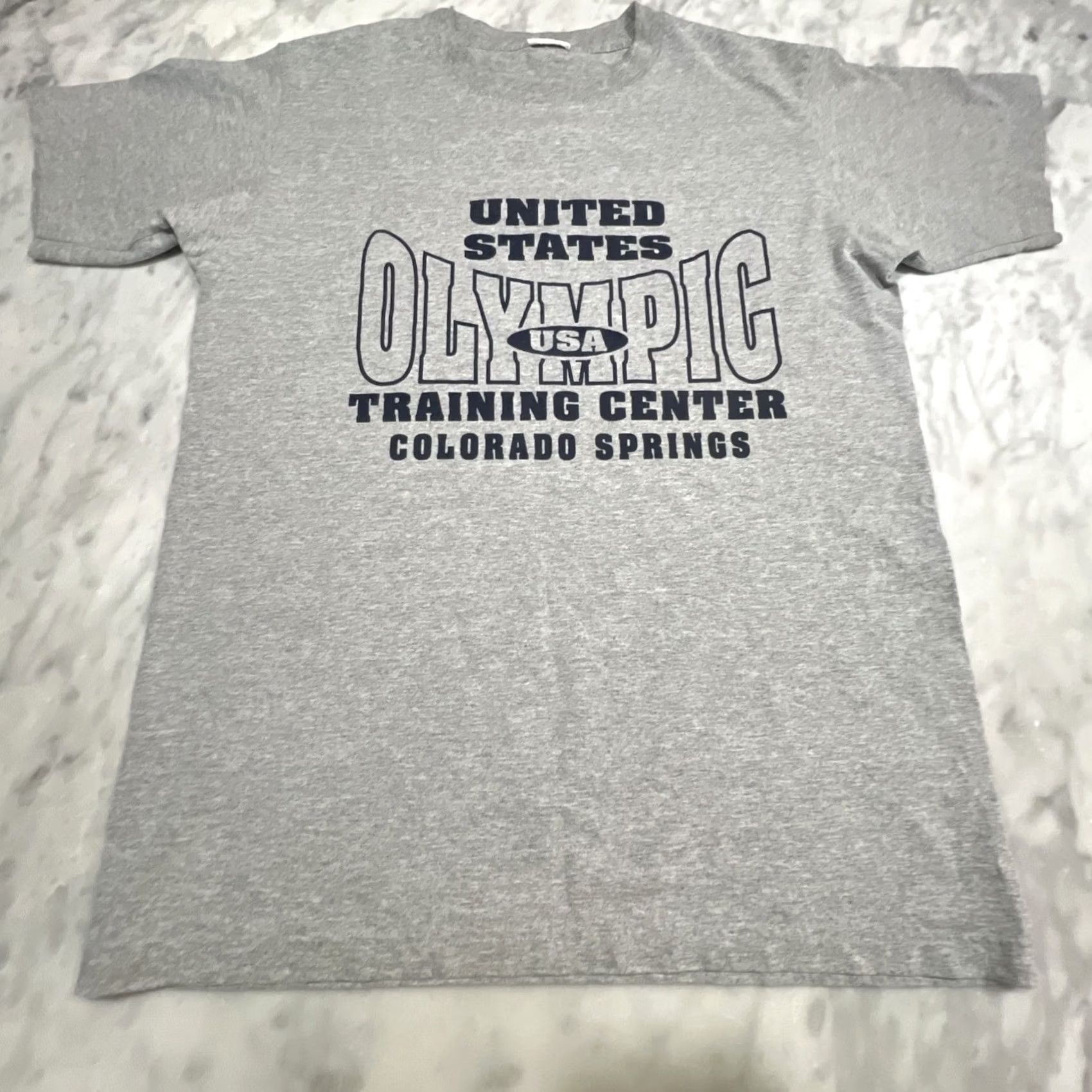 Vintage VINTAGE United States Olympic Training Center T Shirt Men L Gray USA 90s Olympic Shirt Mens Gray Size US L / EU 52-54 / 3 - 3 Thumbnail
