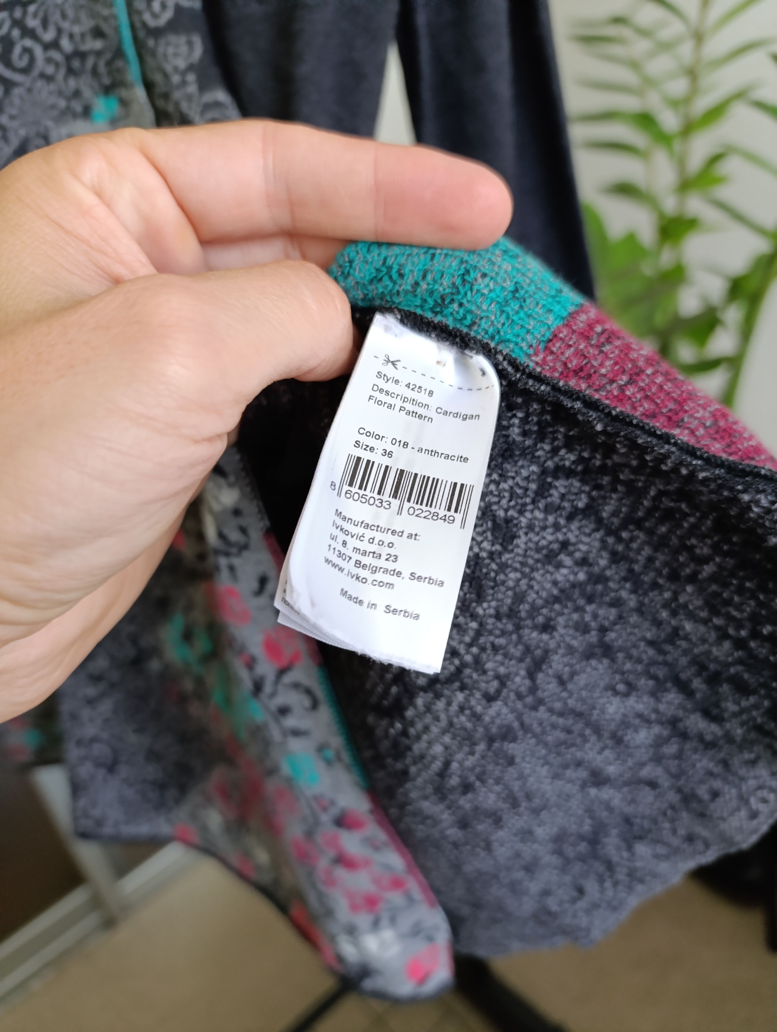 Designer IVKO WOOL KNIT CARDIGAN FLORAL PATTERN Size XS / US 0-2 / IT 36-38 - 9 Thumbnail