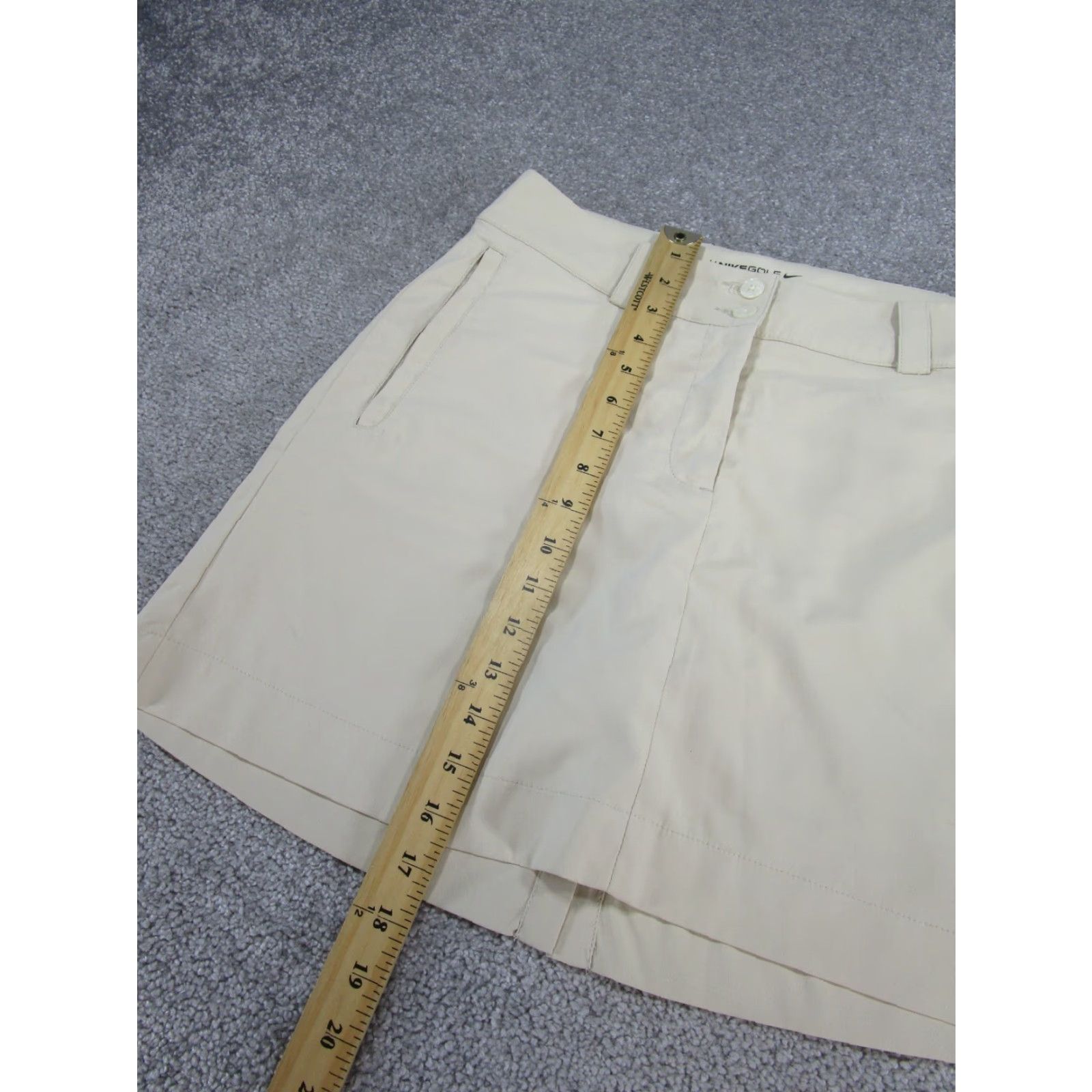 Nike VINTAGE Nike Golf Skort Womens 4 Tour Performance Dri Fit Beige Read Size 27" / US 4 / IT 40 - 6 Thumbnail
