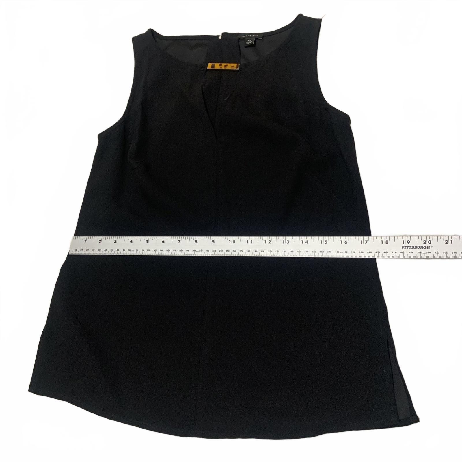 Ann Taylor Ann Taylor Women's Size X-Small Black Sleeveless Blouse Size XS / US 0-2 / IT 36-38 - 6 Thumbnail