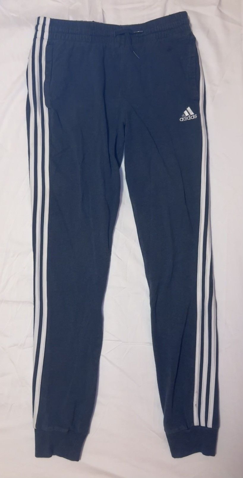 Adidas ADIDAS Blue Cuffed Sweatpants Sz. S Excellent Condition Size US 30 / EU 46 - 1 Thumbnail