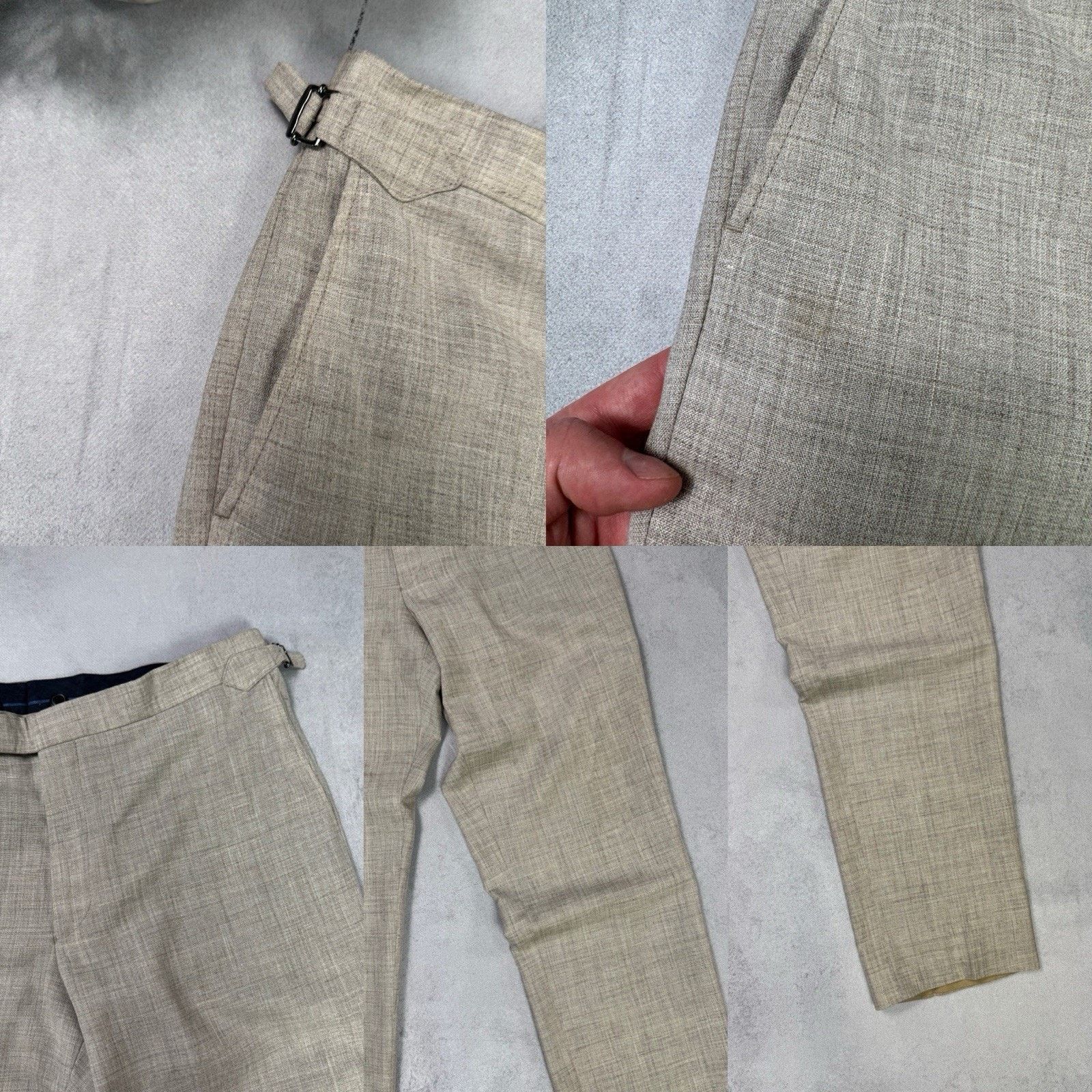 Hackett J.P. Hackett 14 Savile Raw Loro Piaba Ink Suit Men 42r/52r Size 42R - 19 Thumbnail