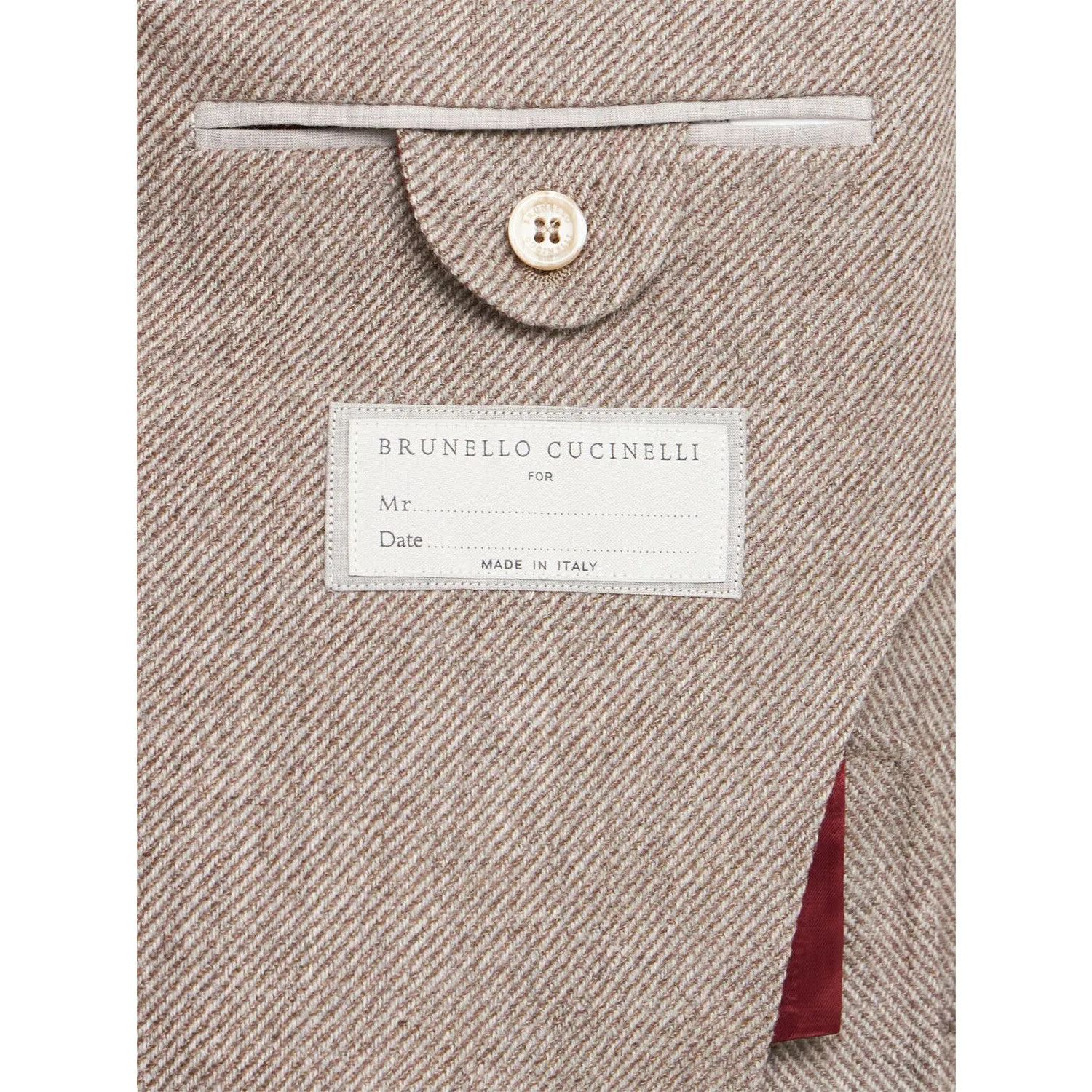 Brunello Cucinelli BRUNELLO CUCINELLI Brown Wool/Cashmere Blazer New & Authenti Size US XL / EU 56 / 4 - 3 Thumbnail