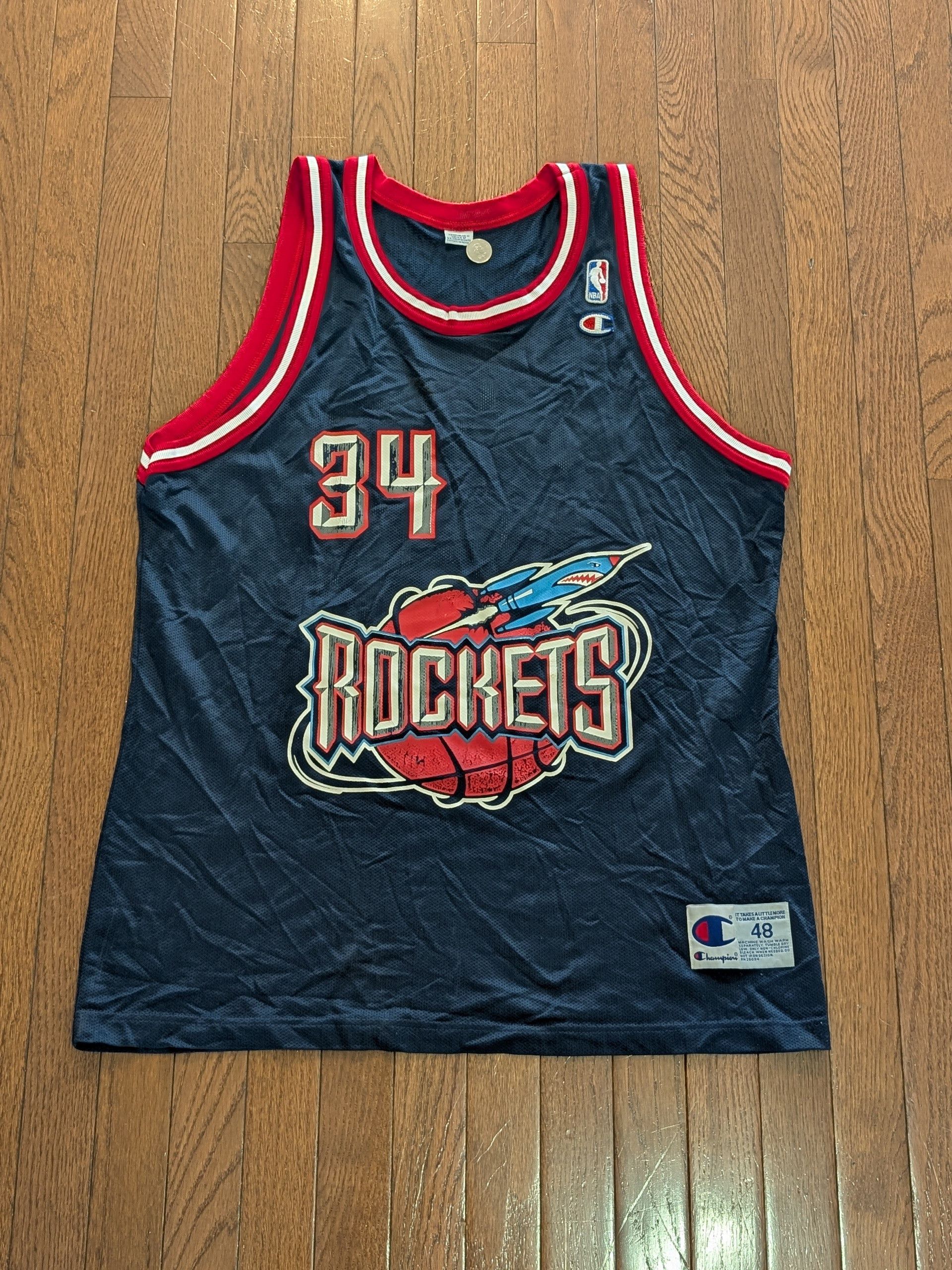 Champion Vintage Hakeem Olajuwon Houston Rockets Champion Jersey XL Size US XL / EU 56 / 4 - 1 Thumbnail