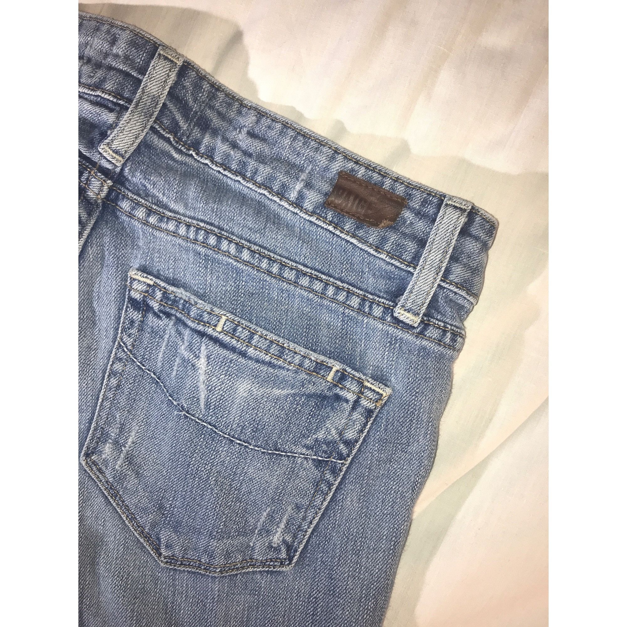 Paige Paige Womens “Kylie Corp” Light Blue Distressed Denim Jeans Size 27" / US 4 / IT 40 - 3 Thumbnail