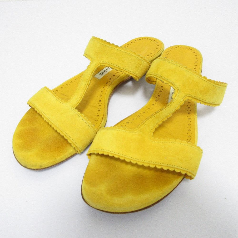 Manolo Blahnik Manolo Blahnik Suede Flat Sandals Suede Shoes DUTY FREE for USA