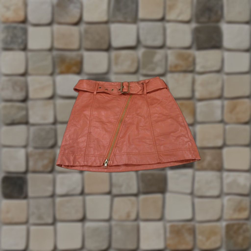 Free People Free People Skirt Womens 2 Short Red Faux Leather Zipper A-Line Size 26" / US 2 / IT 38 - 1 Thumbnail