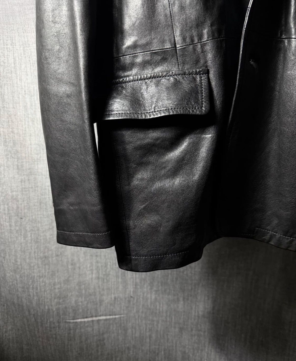 Prada PRADA LEATHER BLAZER JACKET Size US M / EU 48-50 / 2 - 6 Thumbnail