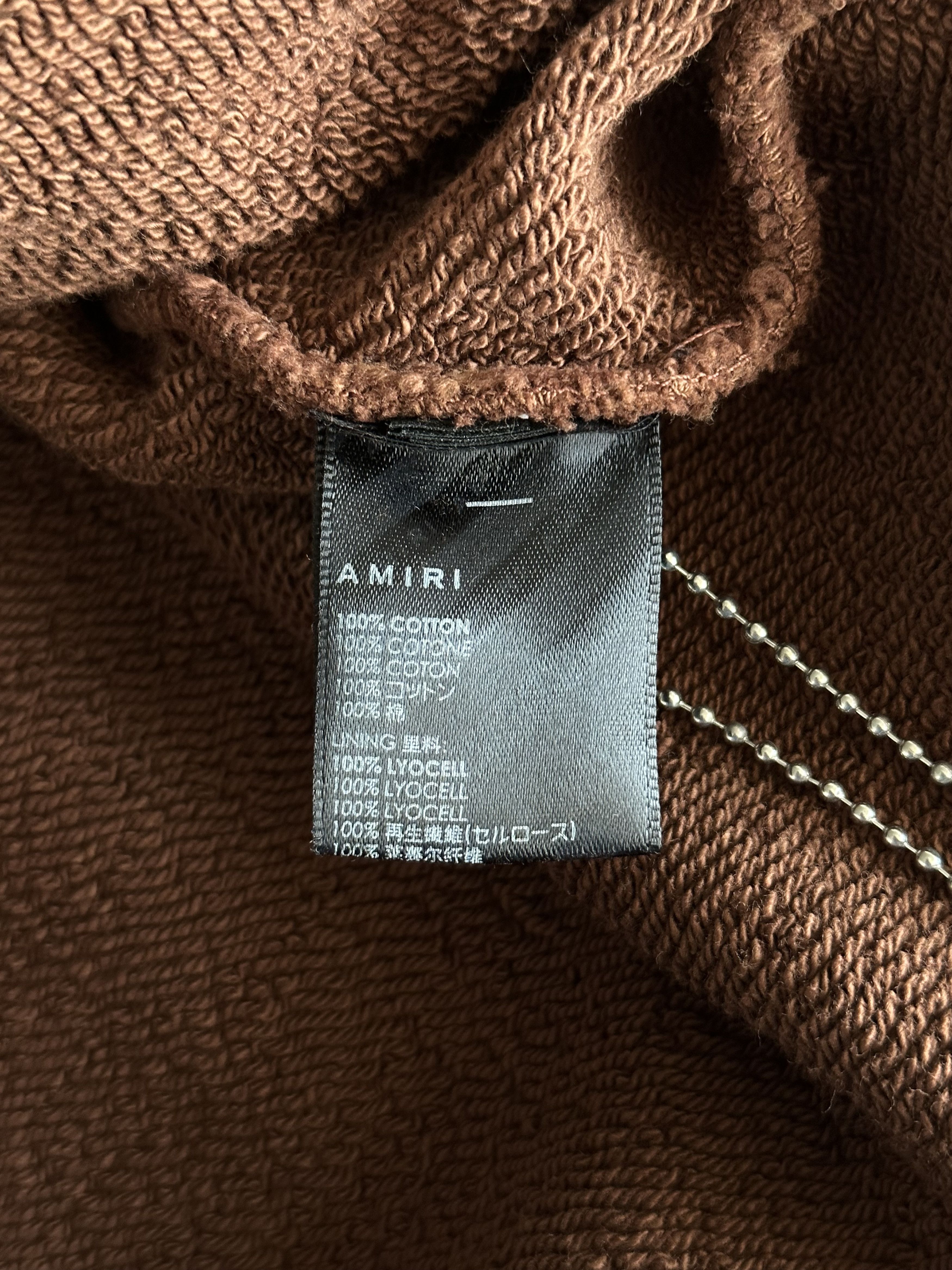 Amiri Amiri Brown Staggered Logo Hoodie Size US XXL / EU 58 / 5 - 4 Thumbnail