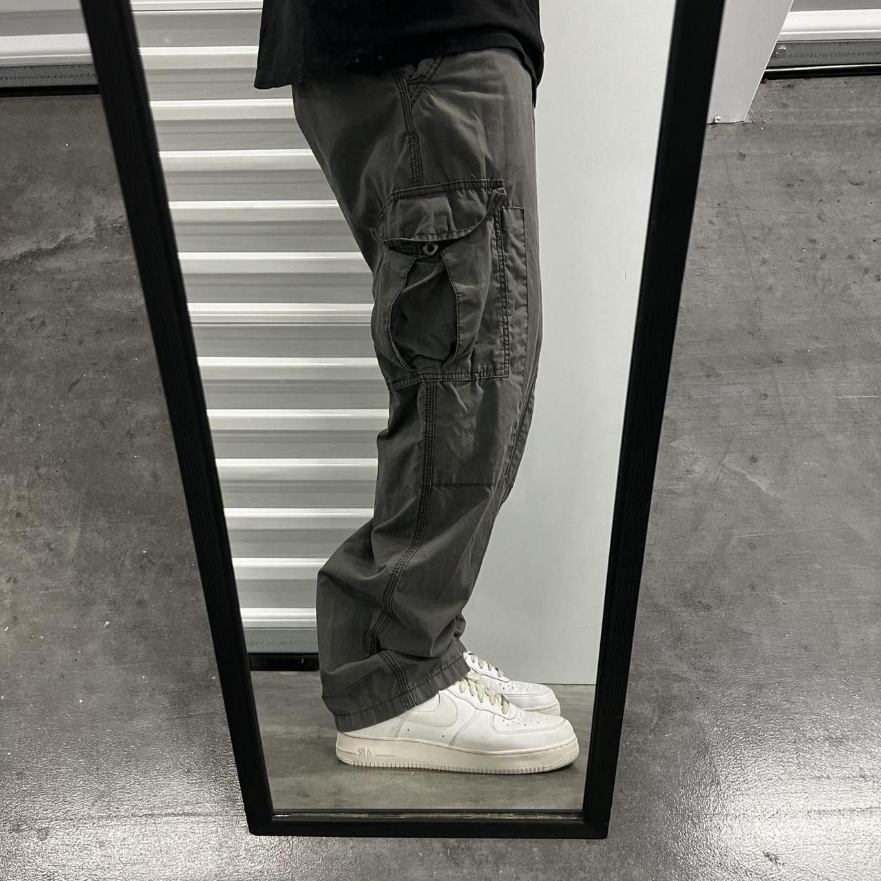 Japanese Brand × Vintage Vintage Y2K/2000s Baggy Grey Skater Style Cargo Pants! Size US 34 / EU 50 - 2 Thumbnail