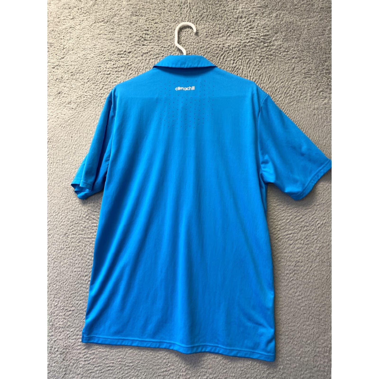 Adidas adidas GOLF Fit Dry Size Lrg Men's Blue Short Sleeve Polo Shirt 112-18 Size US L / EU 52-54 / 3 - 6 Thumbnail