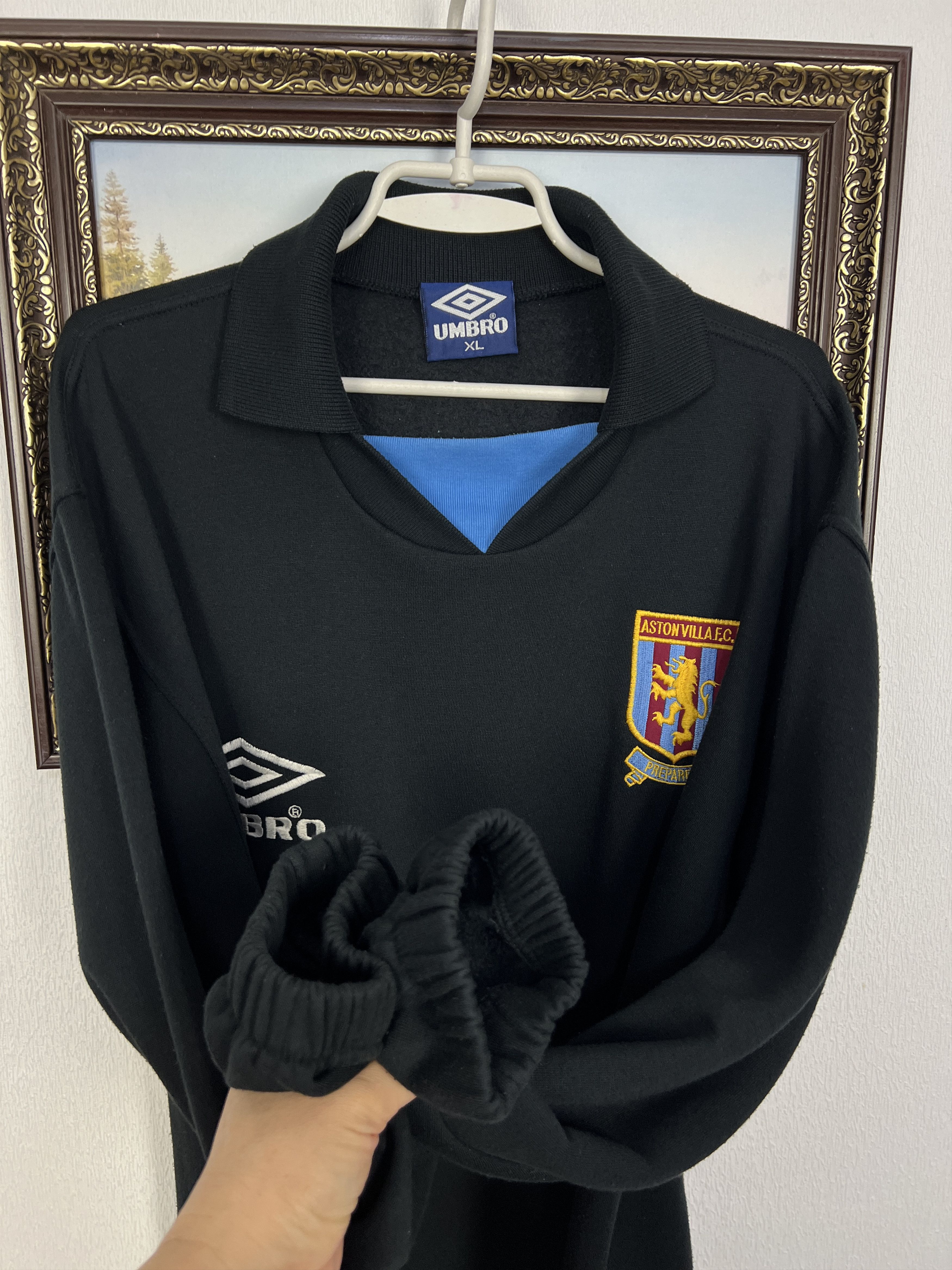 Umbro Vintage Aston Villa Football Jacket Soccer Track Top Rare Size US XL / EU 56 / 4 - 4 Thumbnail