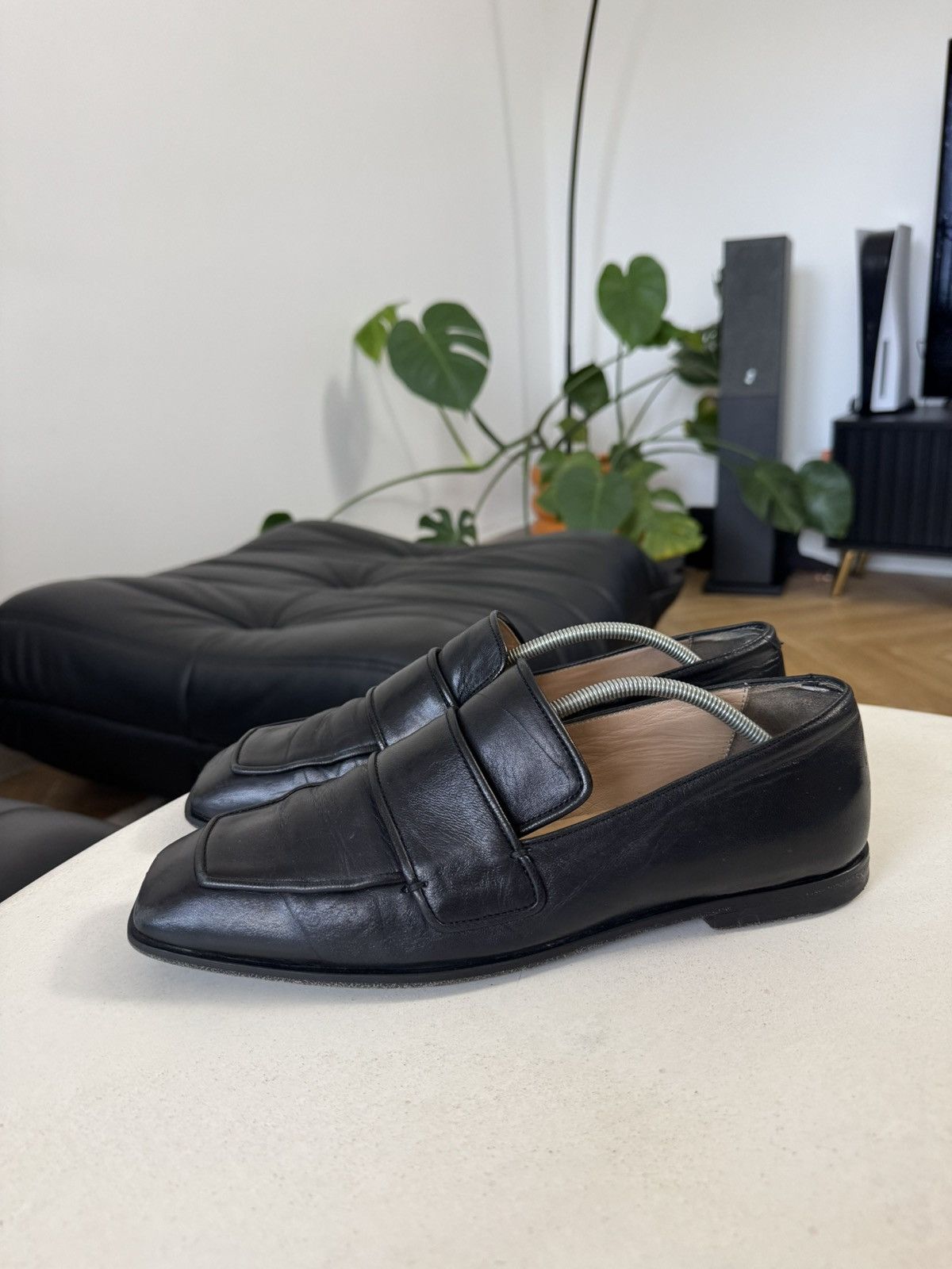 Cos Black High Quality COS Leather Loafers Vintage Y2k Hype Size US 8.5 / EU 41-42 - 3 Thumbnail