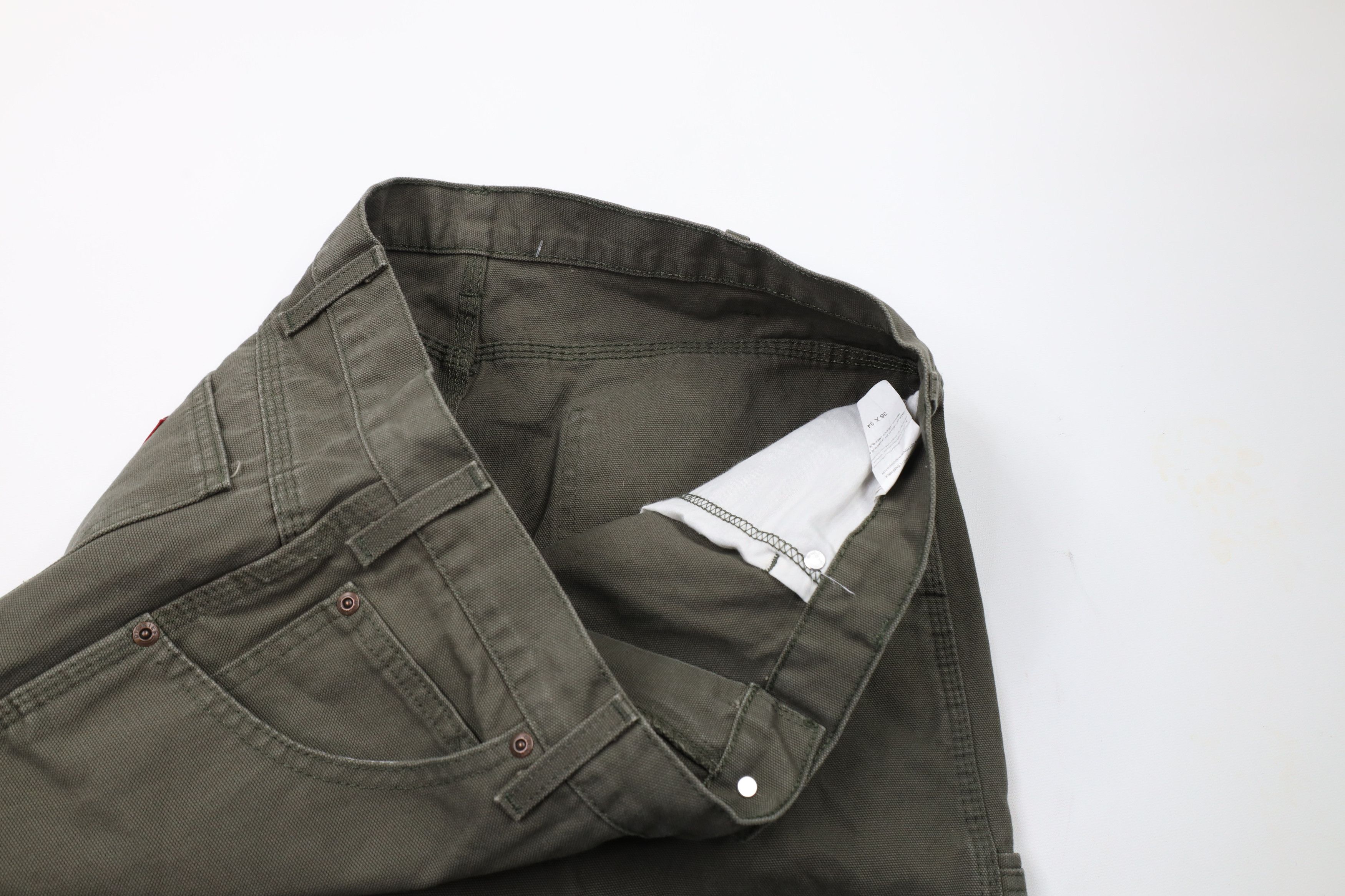 Dickies × Vintage Vintage Dickies Out Wide Leg Dungaree Canvas Pants Green Size US 36 / EU 52 - 7 Thumbnail