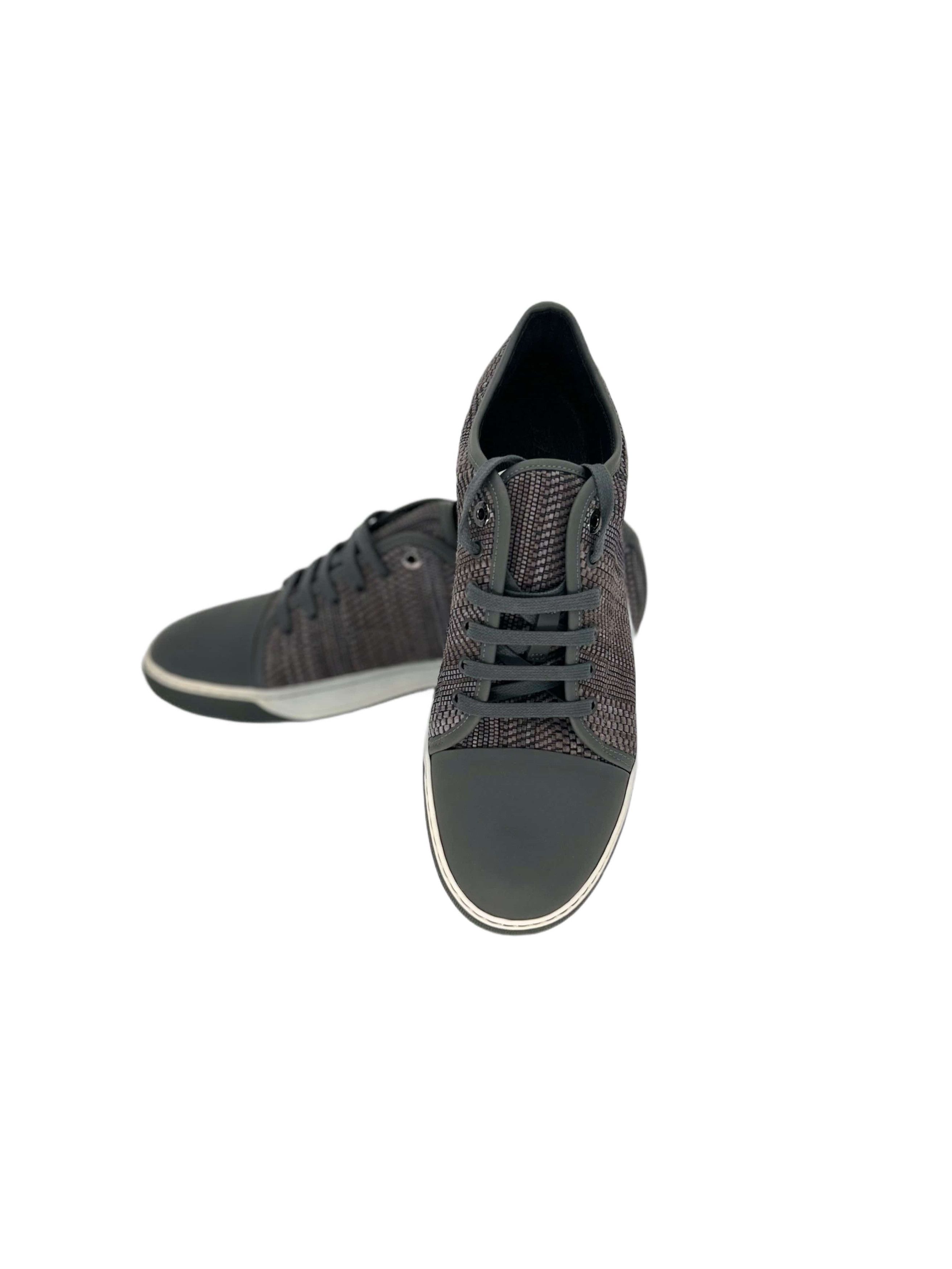 Lanvin Lanvin Grey Bi-Fabric Tennis Sneaker Size US 10 / EU 43 - 5 Thumbnail