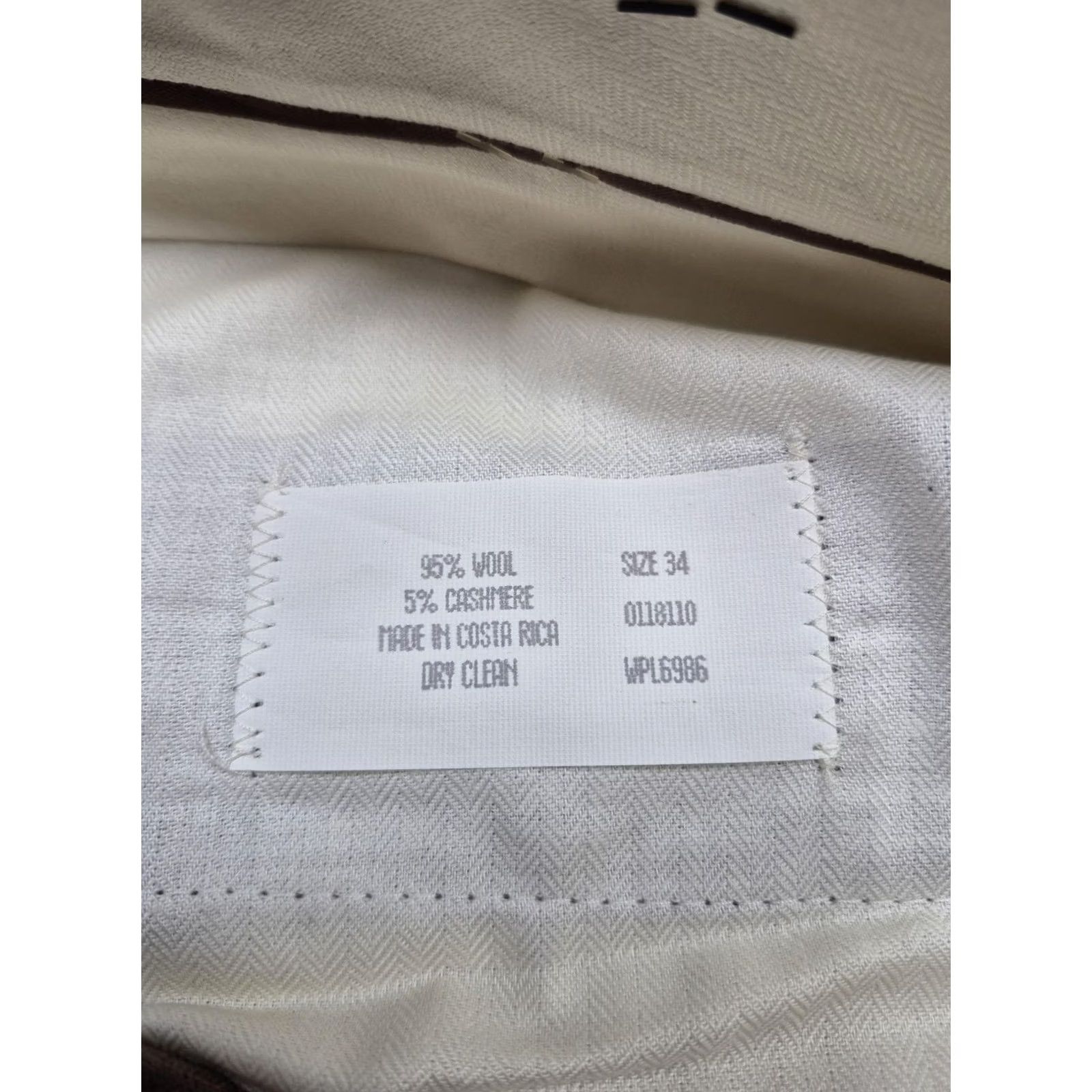 Vintage Stuart Edward Limited Dress Pants Mens 34x36 Beige Wool Pleated Unhemmed NWT Size US 34 / EU 50 - 3 Thumbnail