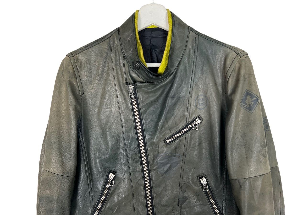 Frapbois 🔥 FRAPBOIS ASYMMETRICAL DYED LEATHER MOTO JACKET Size US S / EU 44-46 / 1 - 3 Thumbnail
