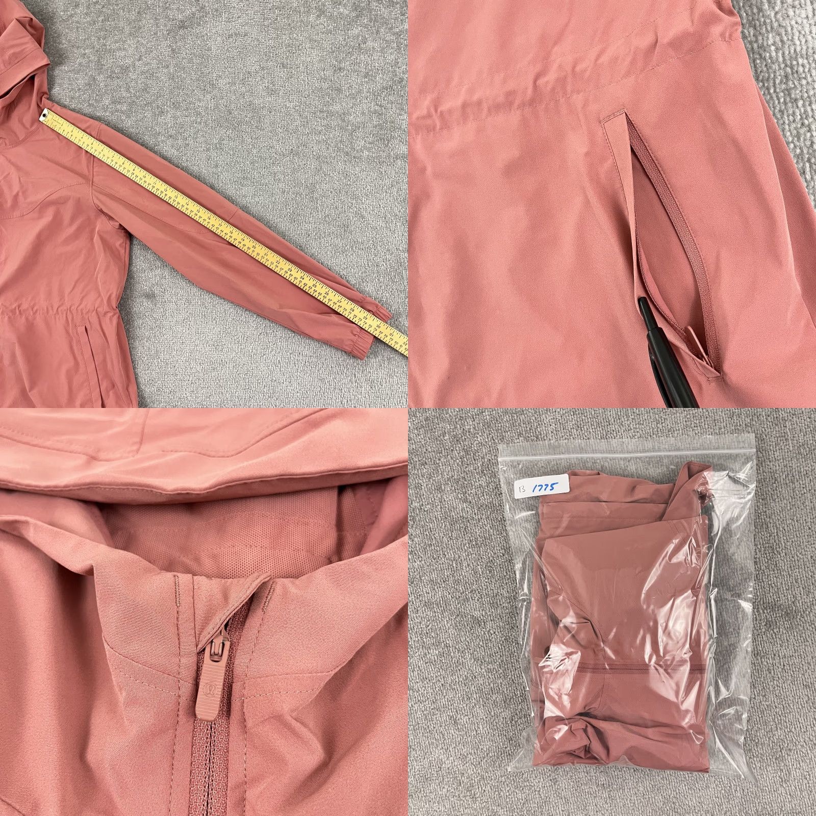 Lululemon Lululemon Jacket Women Size 12 Brier Rose Packable Water Repellent Hooded Full Zip Size XL / US 12-14 / IT 48-50 - 8 Thumbnail