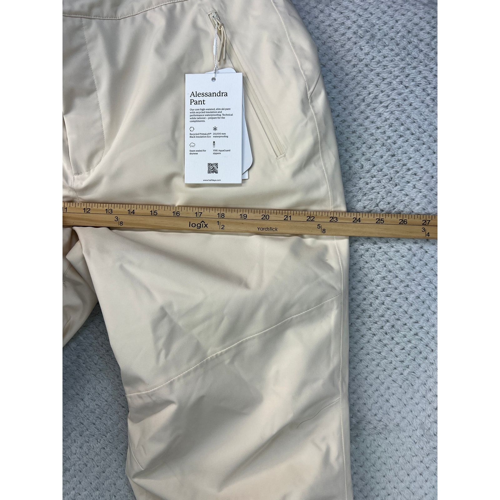 Halfdays Alessandra Womens Ski Pants Sz L Oat Milk Premium