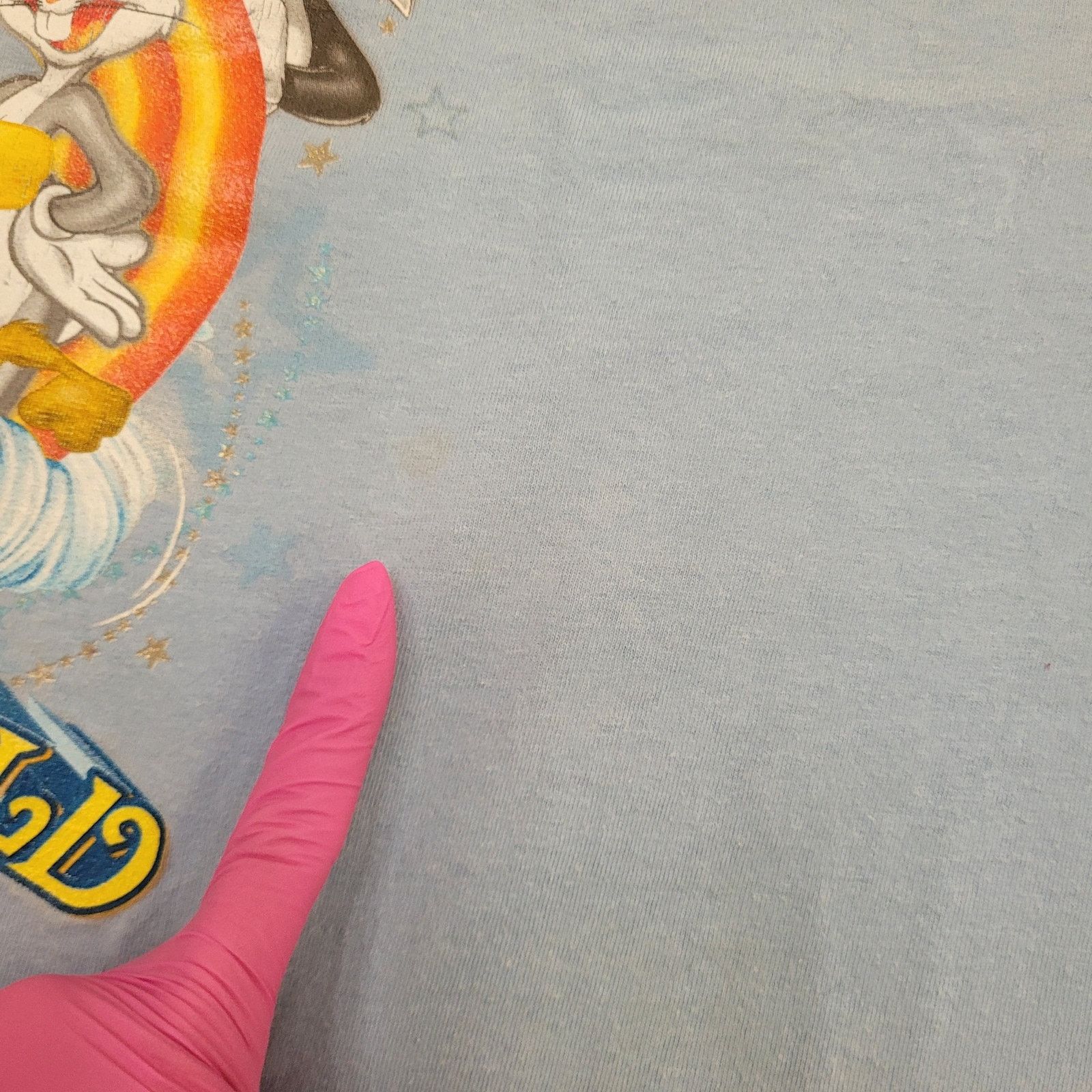 Warner Bros VTG Y2K Looney-Tunes Cartoon Shirt Womens XL Light Blue Size XL / US 12-14 / IT 48-50 - 7 Thumbnail
